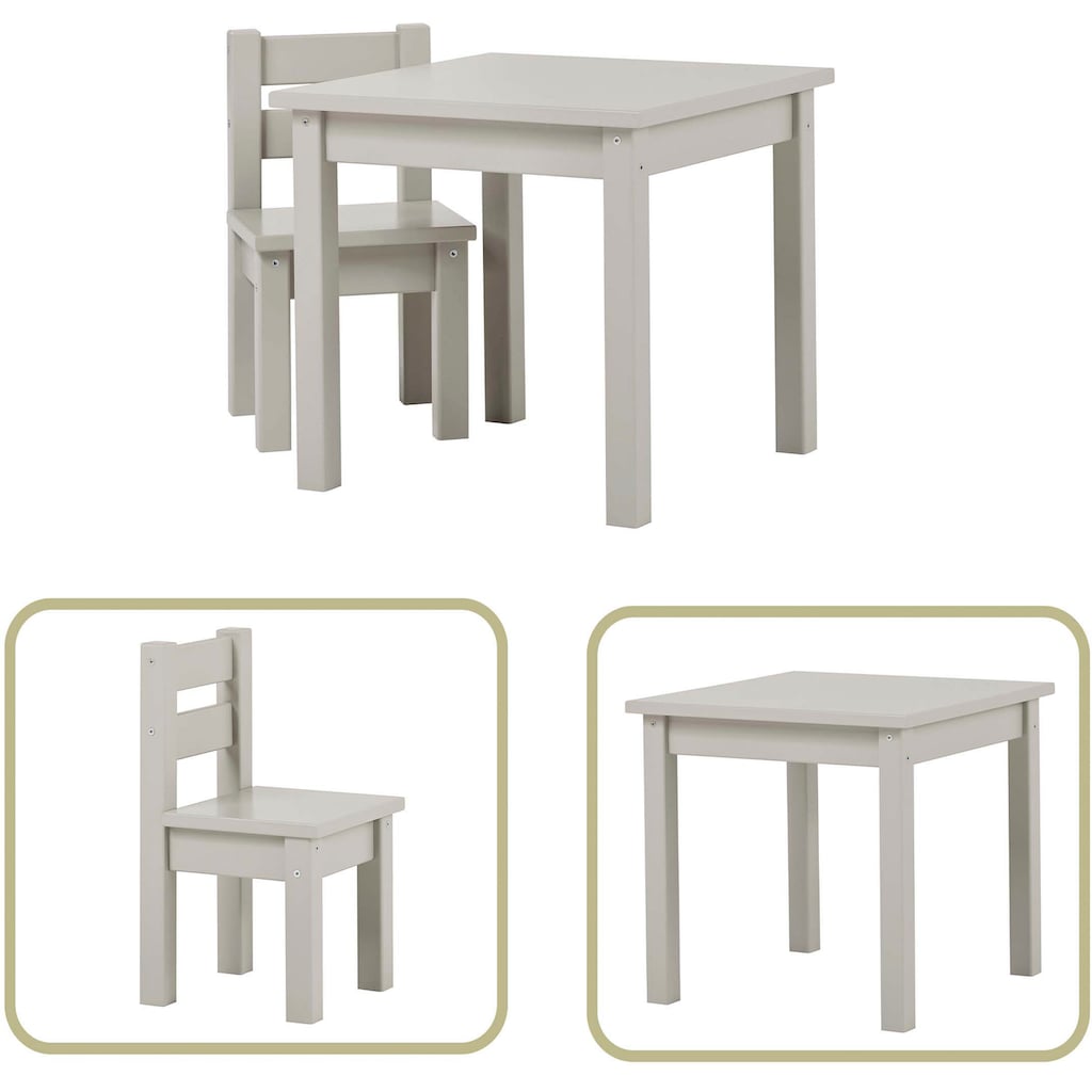 Hoppekids Kindersitzgruppe »MADS Kindersitzgruppe«, (Set, 2 tlg., 1 Tisch, 1 Stuhl)