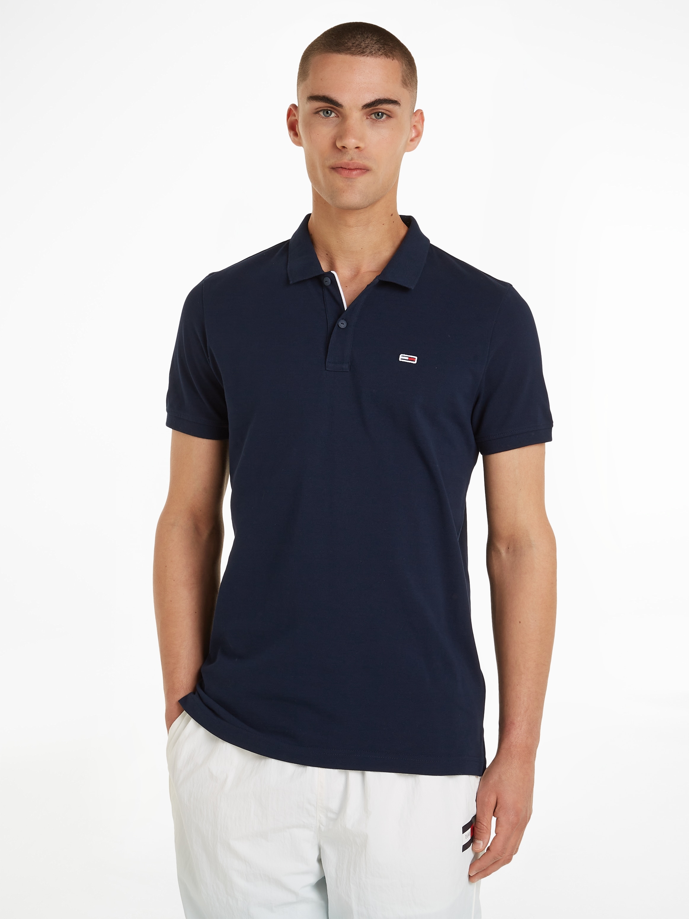 Poloshirt »TJM SLIM PLACKET POLO«, Piqué mit Polokragen