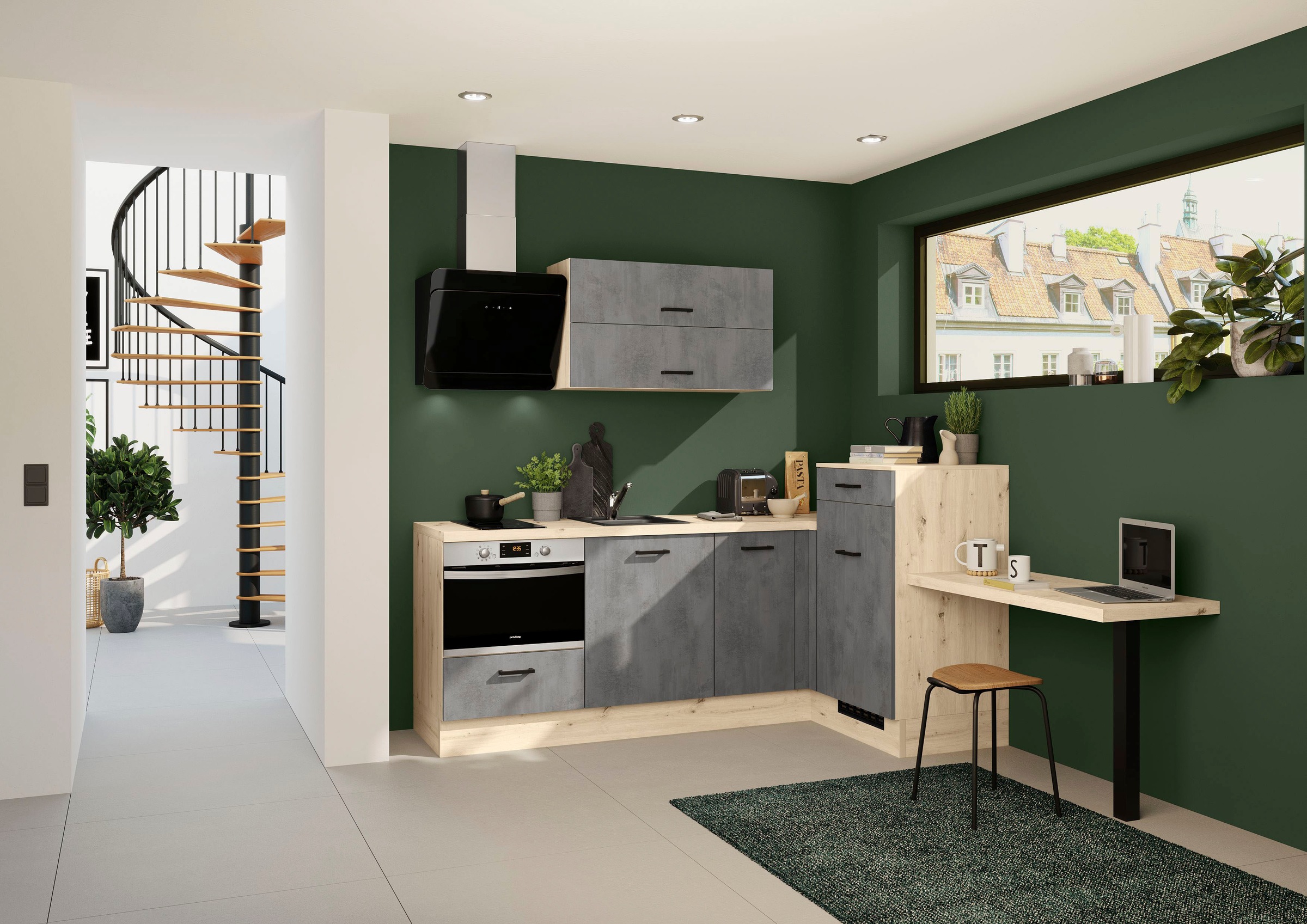 IMPULS KÜCHEN Winkelküche »"Amsterdam" mit zusätzlicher Arbeits- & Stellflä günstig online kaufen