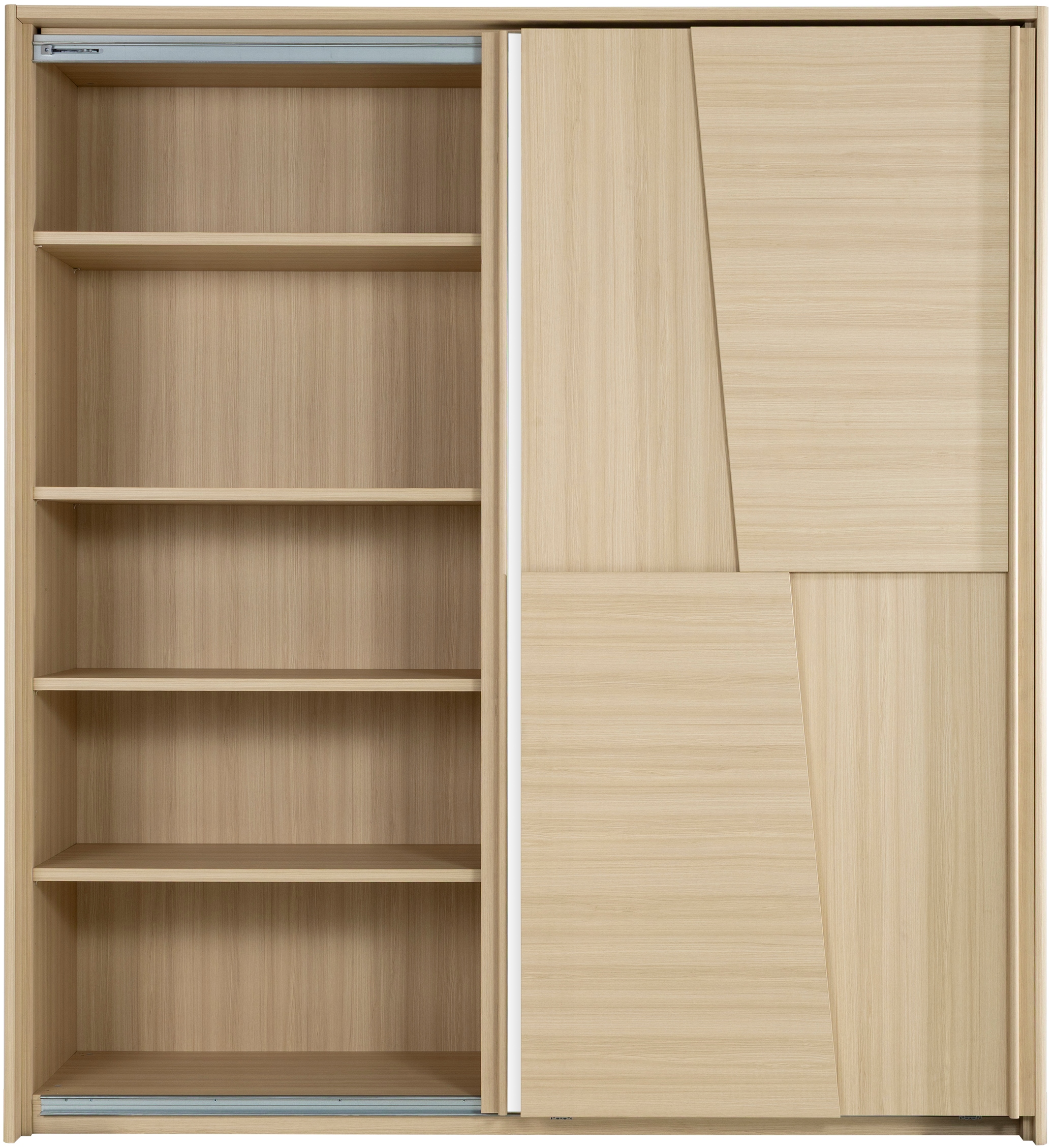 Gami Kleiderschrank »SILVA Schiebeschrank mit 2 Türen« Optimale Stauraumkapazität, Front mit LED-Beleuchtung