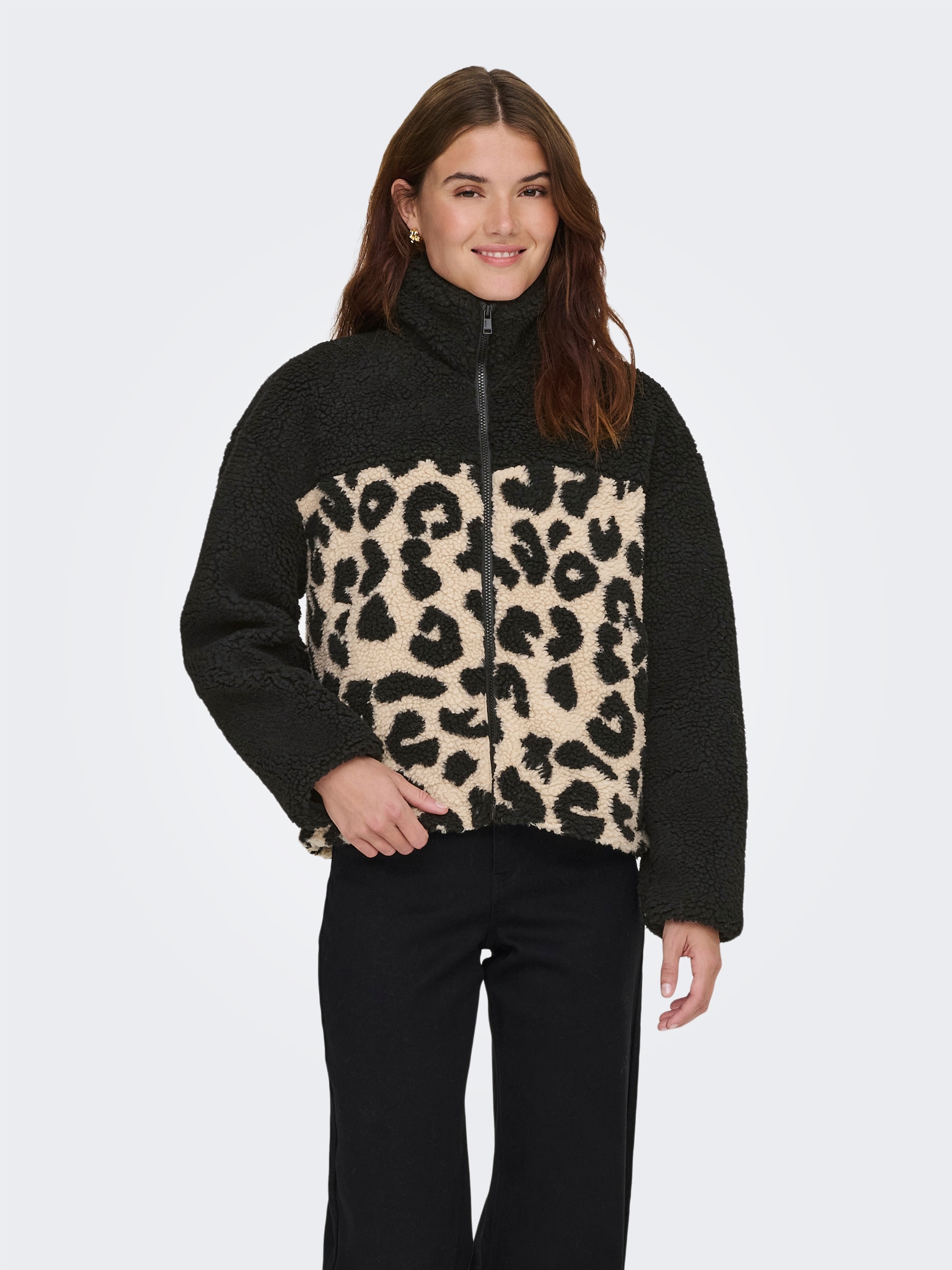 ONLY Plüschjacke »ONLELAINE TEDDY LEO JACKET CS OTW«