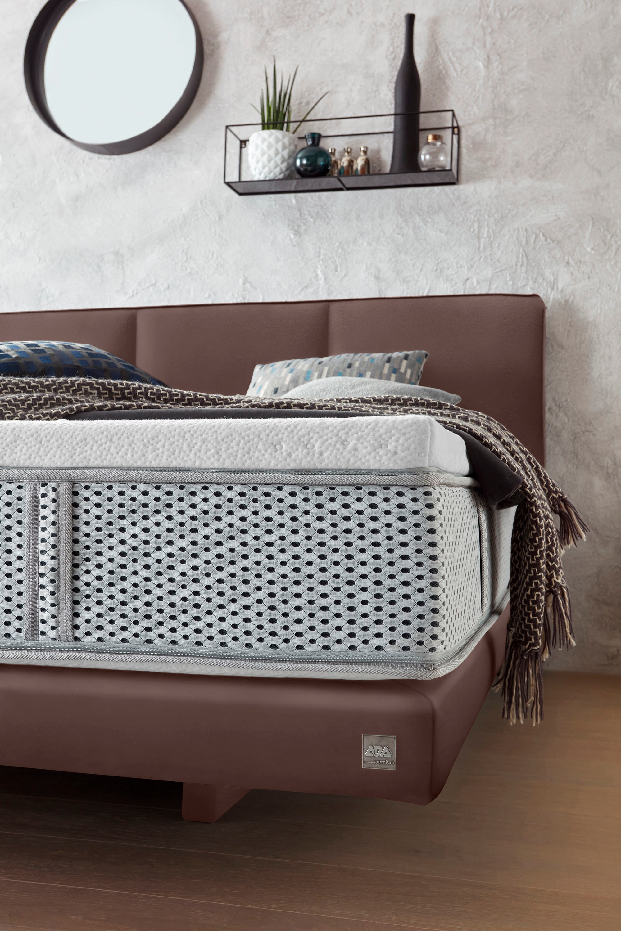 3. Bild von ADA premium Boxspringbett »Levia«, BK KH TF 1000 PM, Matratze mit integriertem Topper