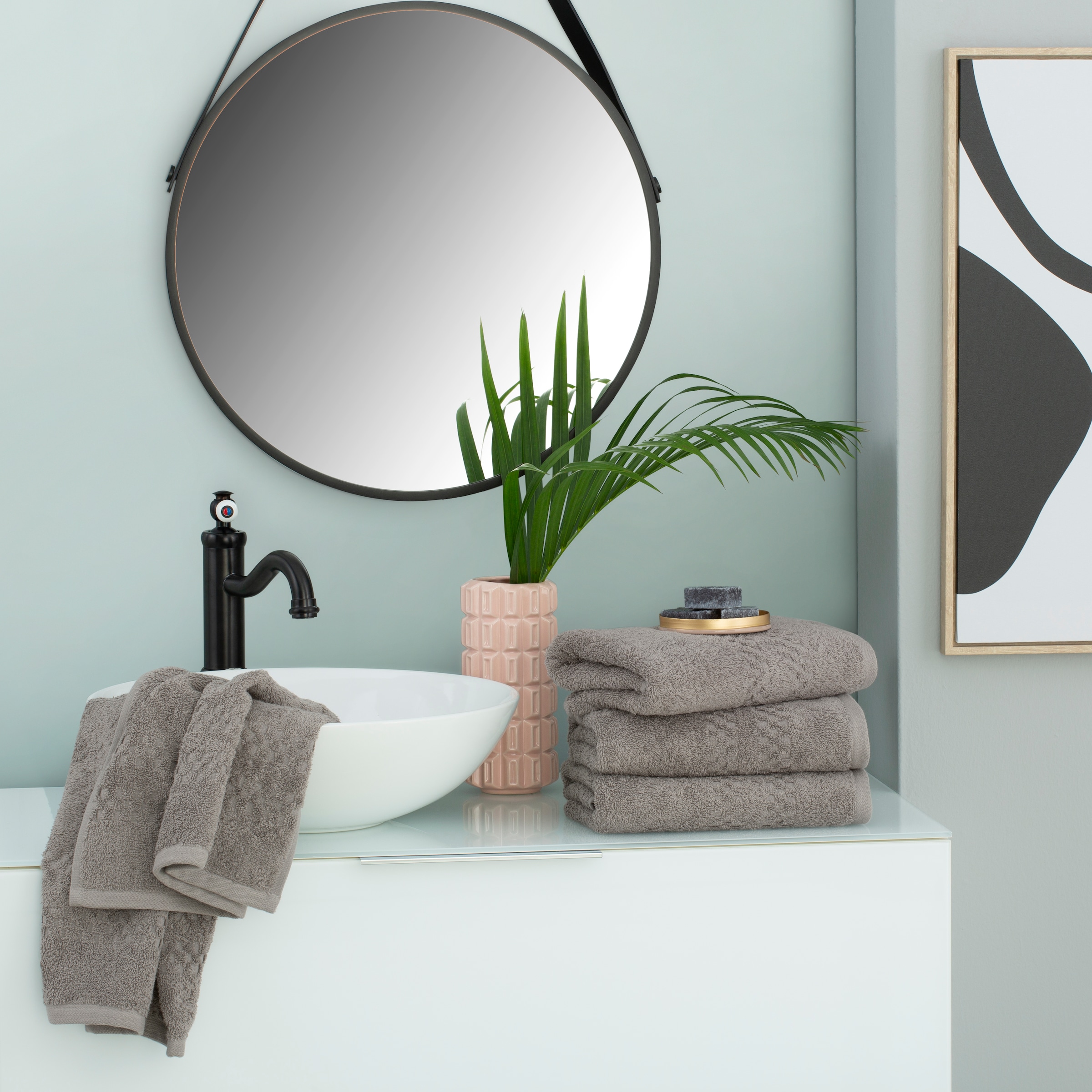 my home Handtuch »Regona, Handtücher (50x100cm), flauschig und weich, 500gr/m²«, (Set, 4 St.), Premium Handtücher mit Bordüre, Handtuch-Set, 100% Baumwolle
