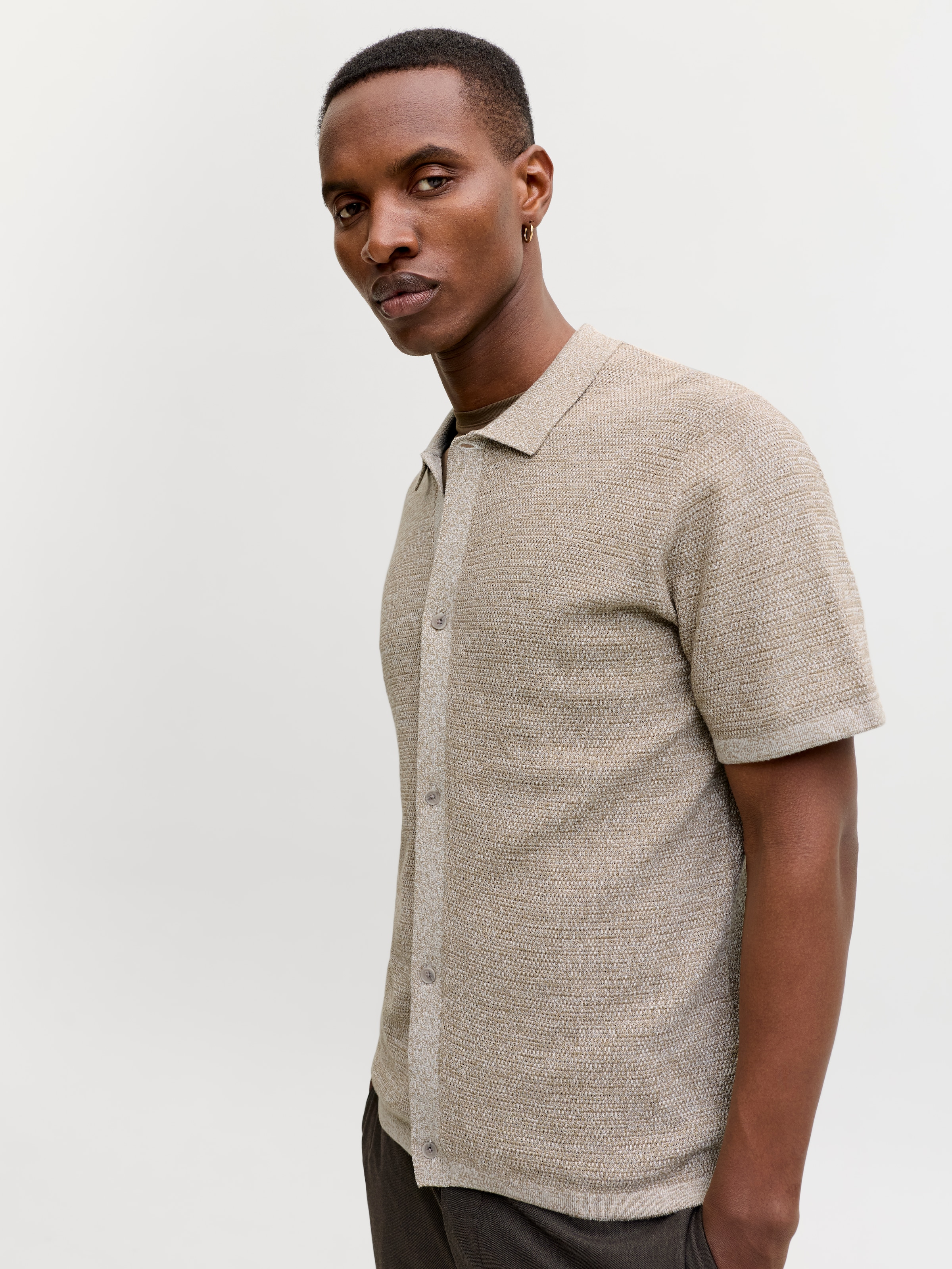 Jack & Jones Strickpullover »JJEGEORGE KNIT SHIRT SS SN« mit Polokragen