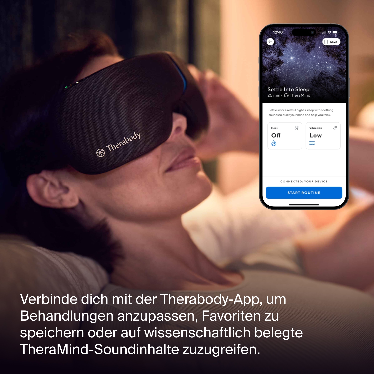 Therabody Gesichtsmassagegerät »SmartGoggles 2.0 Augenmassage, Vibration, Massage, Wärme«, lindert Kopfschmerzen, verbessert die Schlafqualität, App-Steuerung