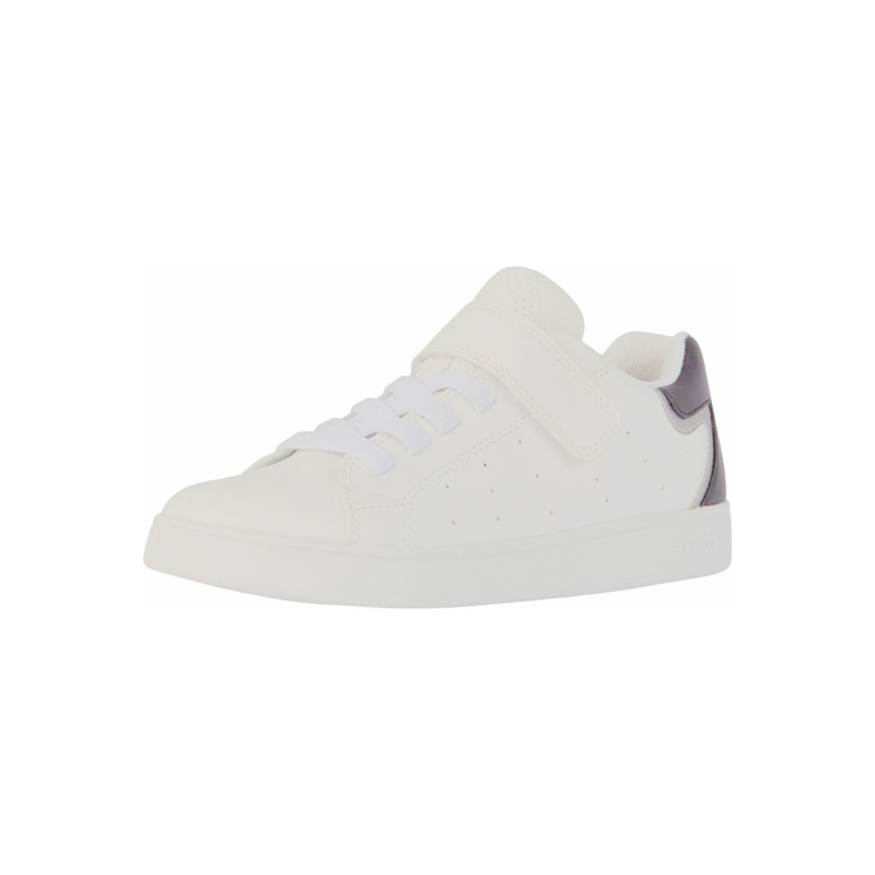 GEOX Sneaker »Sneaker Lederimitat/Textil« Weiß/Schwarz 30 30 Verschluss: Klettverschluss