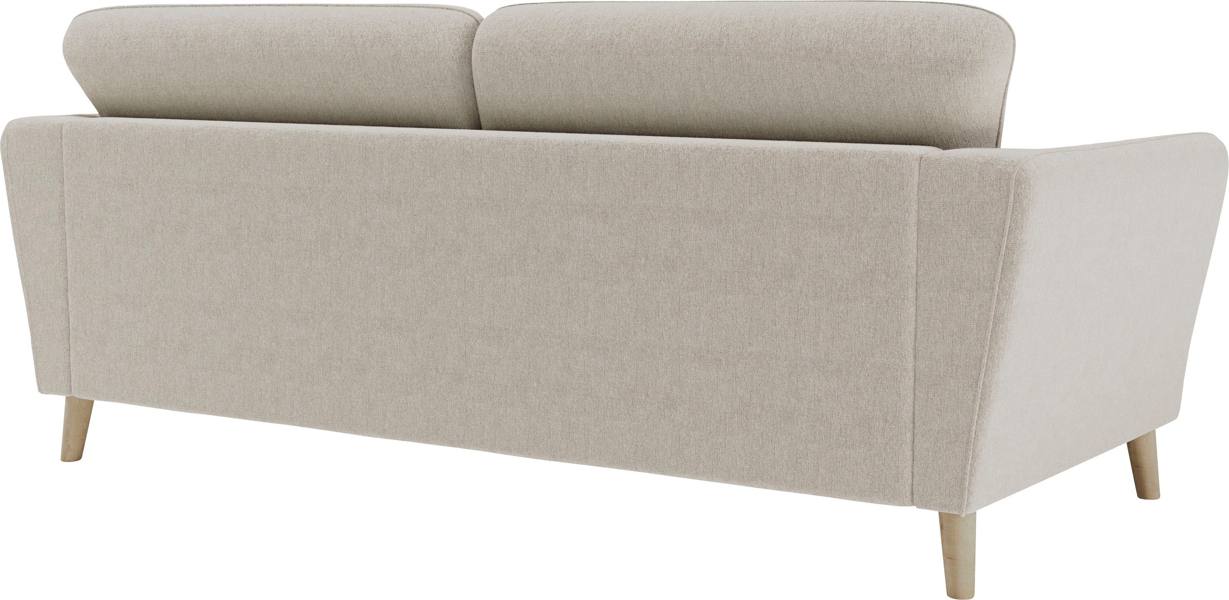 Home affaire 3-Sitzer »MARSEILLE 3er Sofa 206 cm, Cord, Flachgewebe, Struktur, Webstoff«, Massivholzbeine Eiche, Landhausstil, Wellenunterfederung
