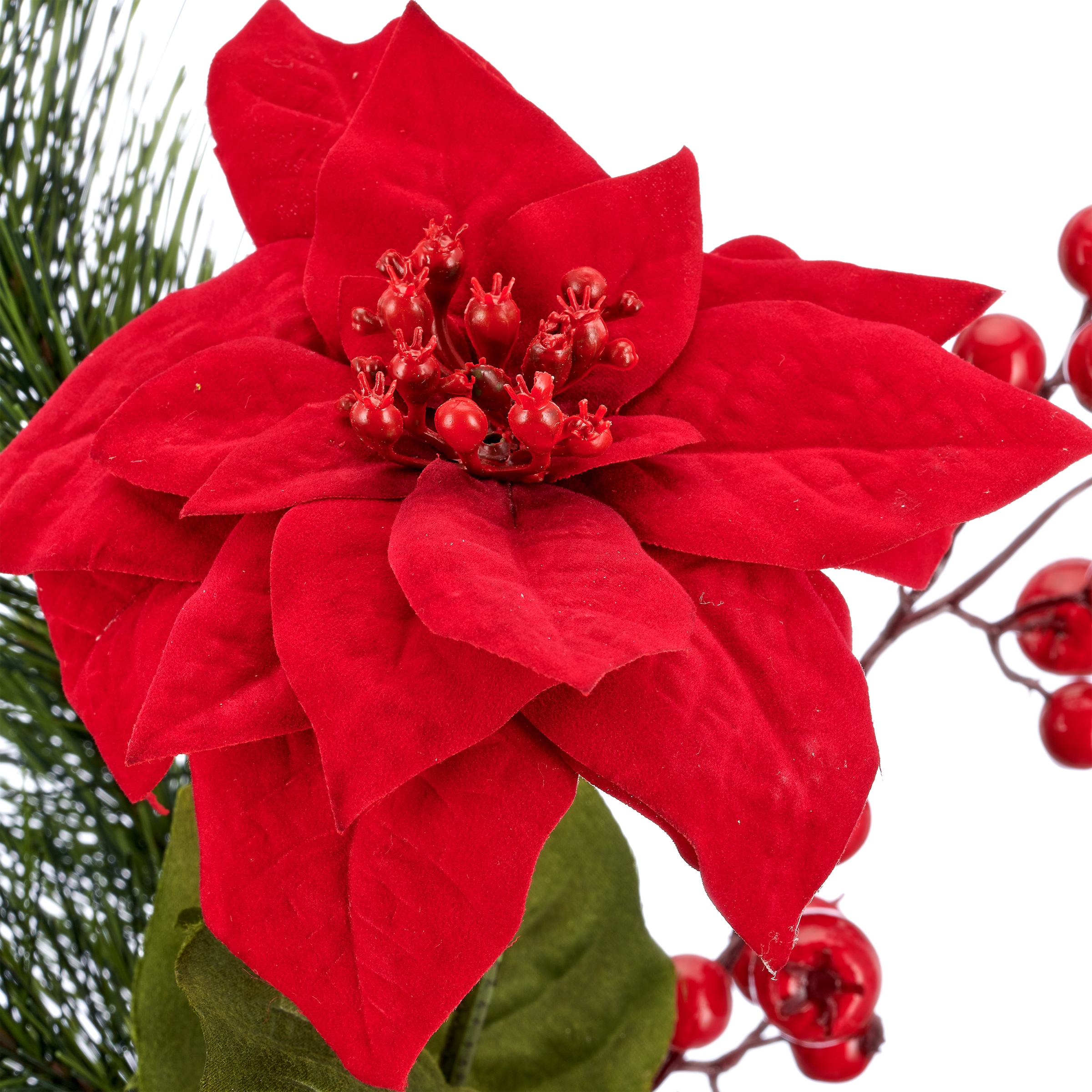Creativ green Winterliche Kunstpflanze »Mix-Strauß mit Weihnachtsstern« mit Beeren