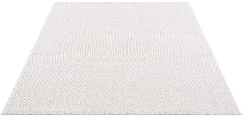 Carpet City Teppich »Friseé-Teppich  FANCY805« rechteckig 12 mm Höhe Läufer, Kurzflor, Einfarbig, 3D-Optik, Zickzack Look, Wohnzimmer