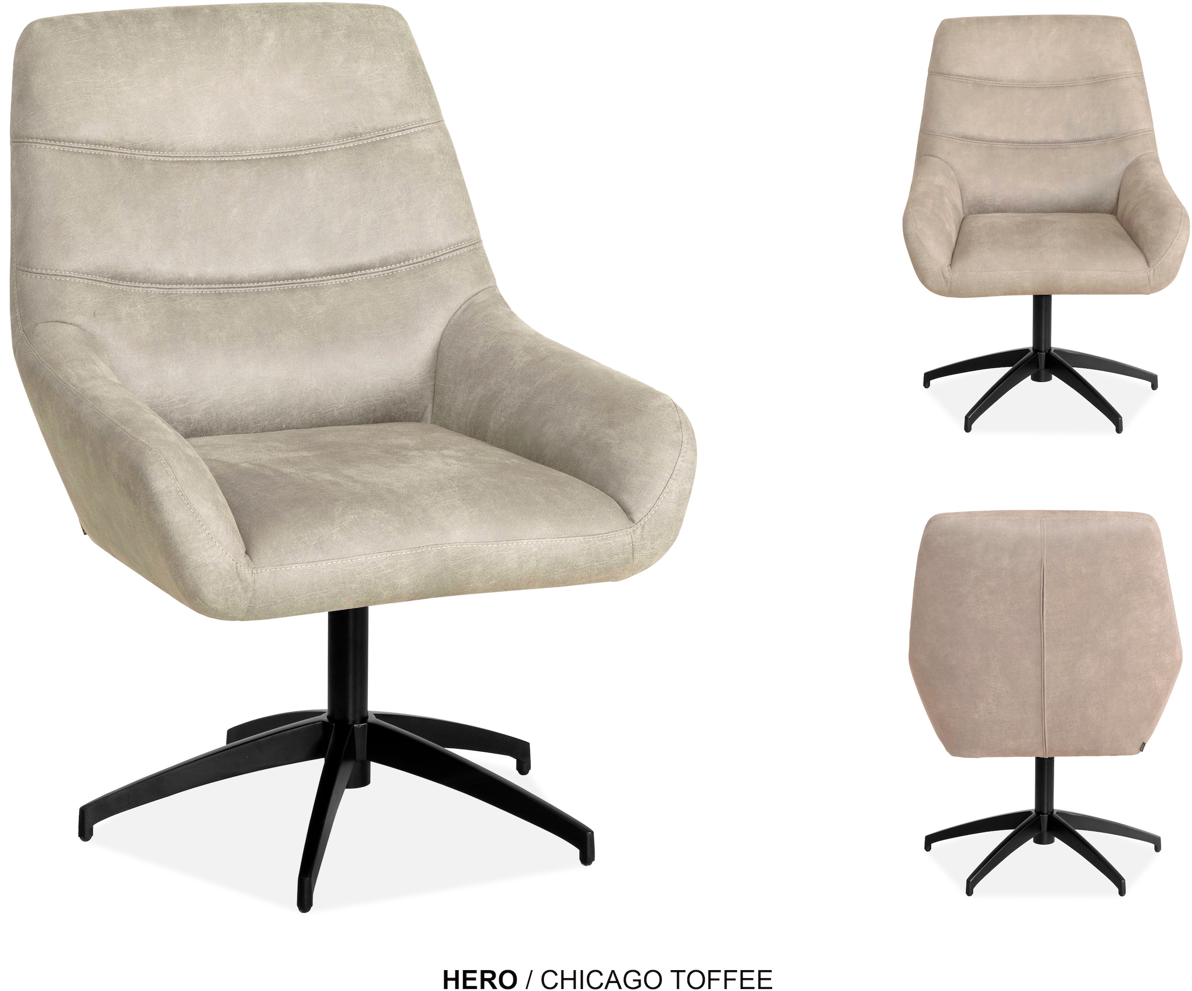 OMG Design Esszimmerstuhl »Hero« (Set) 2 Stk.bequemer Sessel, mit Drehgestell