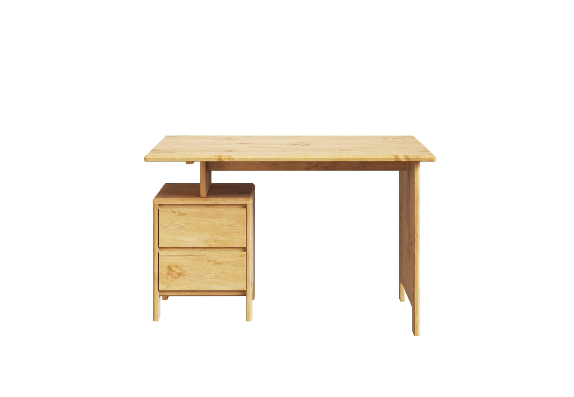 Schreibtisch »Luven, Computertisch,«, zertifiziertes Massivholz, mit 2 Schubkasten,...