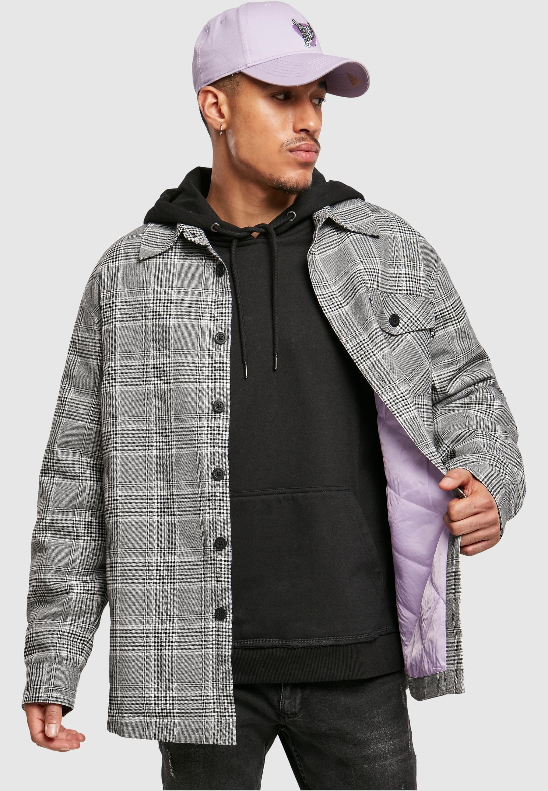 CAYLER & SONS Winterjacke »Cayler & Sons Herren Plaid Out Quilted Shirt Jacket« 1 Stk. tlg. ohne Kapuze