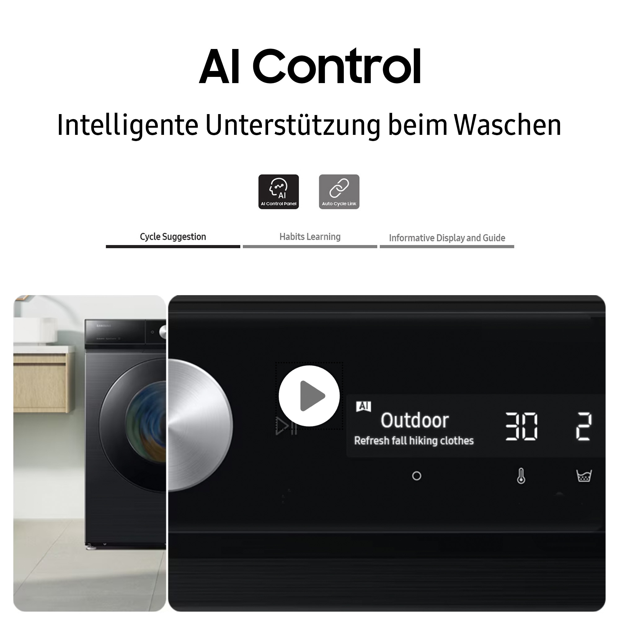 Samsung Waschmaschine WW8400D »WW11DB8B95GB«, 11 kg, 1400 U/min