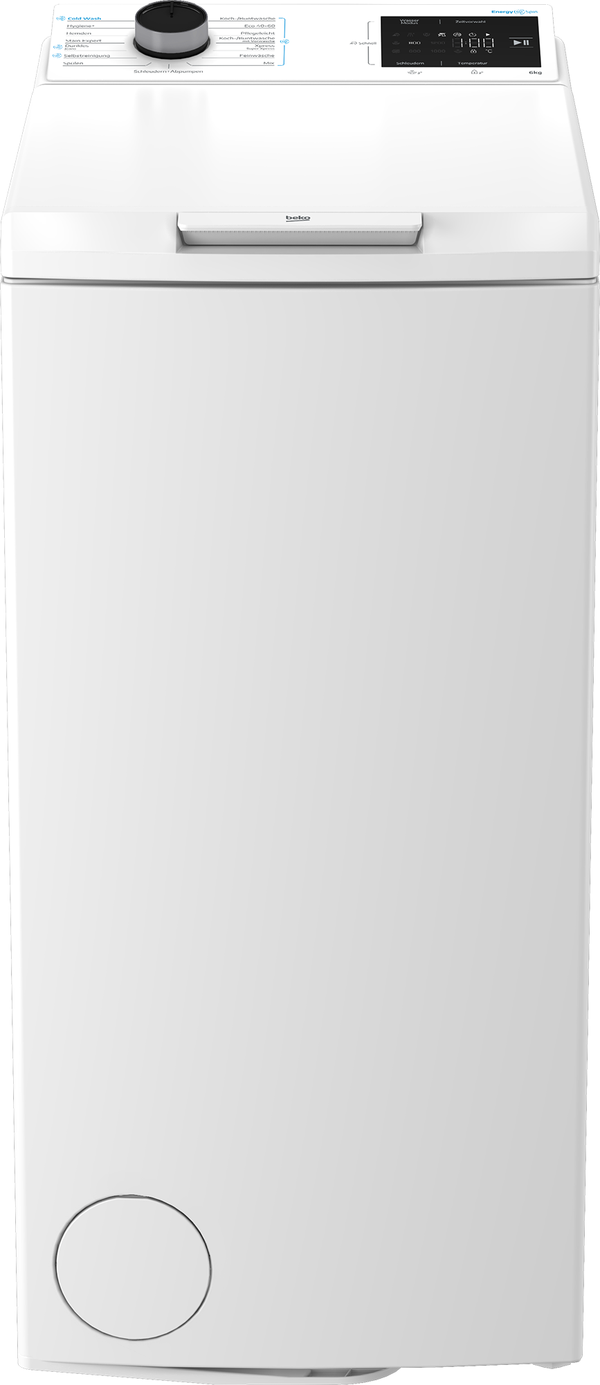 BEKO Waschmaschine Toplader »BWTL 6A W ES« 6 kg 1200 U/min Hygiene+ und Knitterschutz unterstützen gepflegte Wäsche.