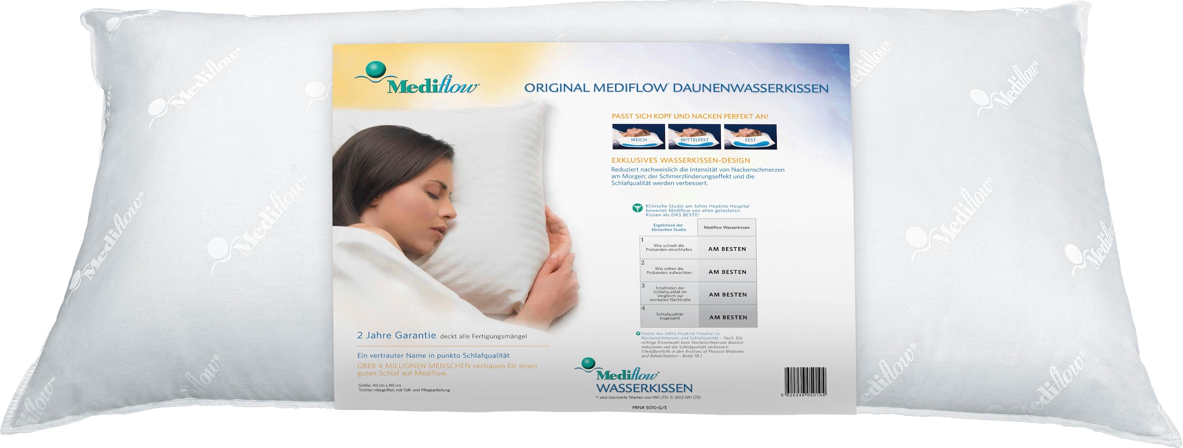 Mediflow Wasserkissen »Mediflow Original Daunenwasserkissen 5011 40x80cm« günstig online kaufen