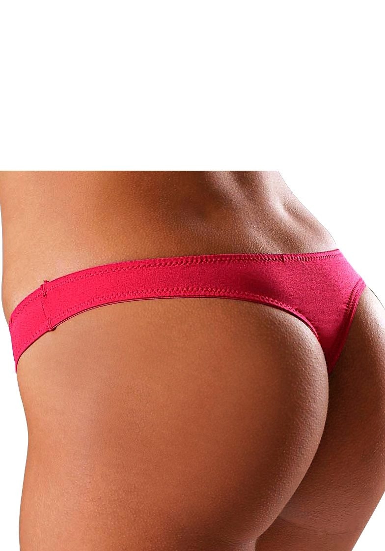 LASCANA String mit Zierschleifen und Glitzeraccessoire