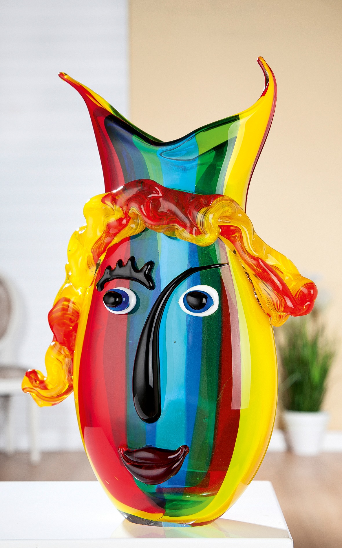 GILDE GLAS art Tischvase »Rainbow« aus Glas, Höhe ca. 37 cm günstig online kaufen