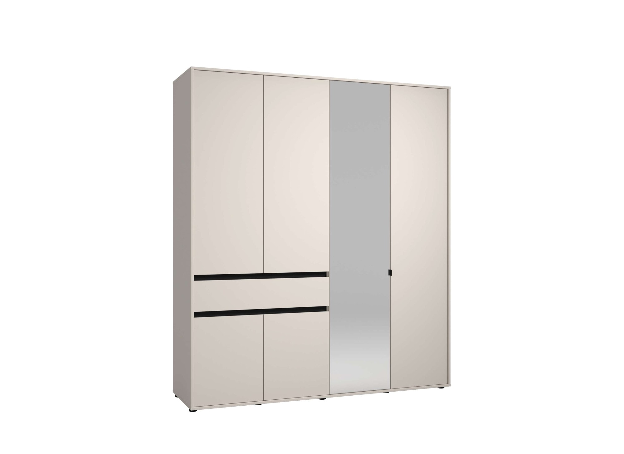 INOSIGN Kleiderschrank »Corbett, grifflose Optik, FSC-zertifziert, Made in Europe«, (138 oder 182,5cm breit, 211cm hoch und 54,5cm tief), mit Spiegel, 1 Schublade und Innenausstattung