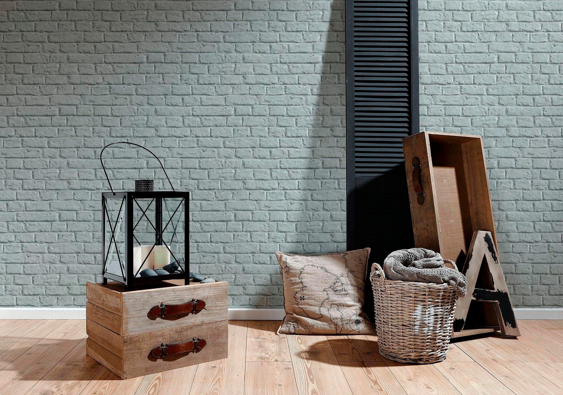 living walls Vliestapete »Metropolitan Stories Anke & Daan Amsterdam«, Steinoptik-gemustert-Motiv, Landhaus Tapete Stein Tapeten Wohnzimmer Schlafzimmer Küche Flur Optik
