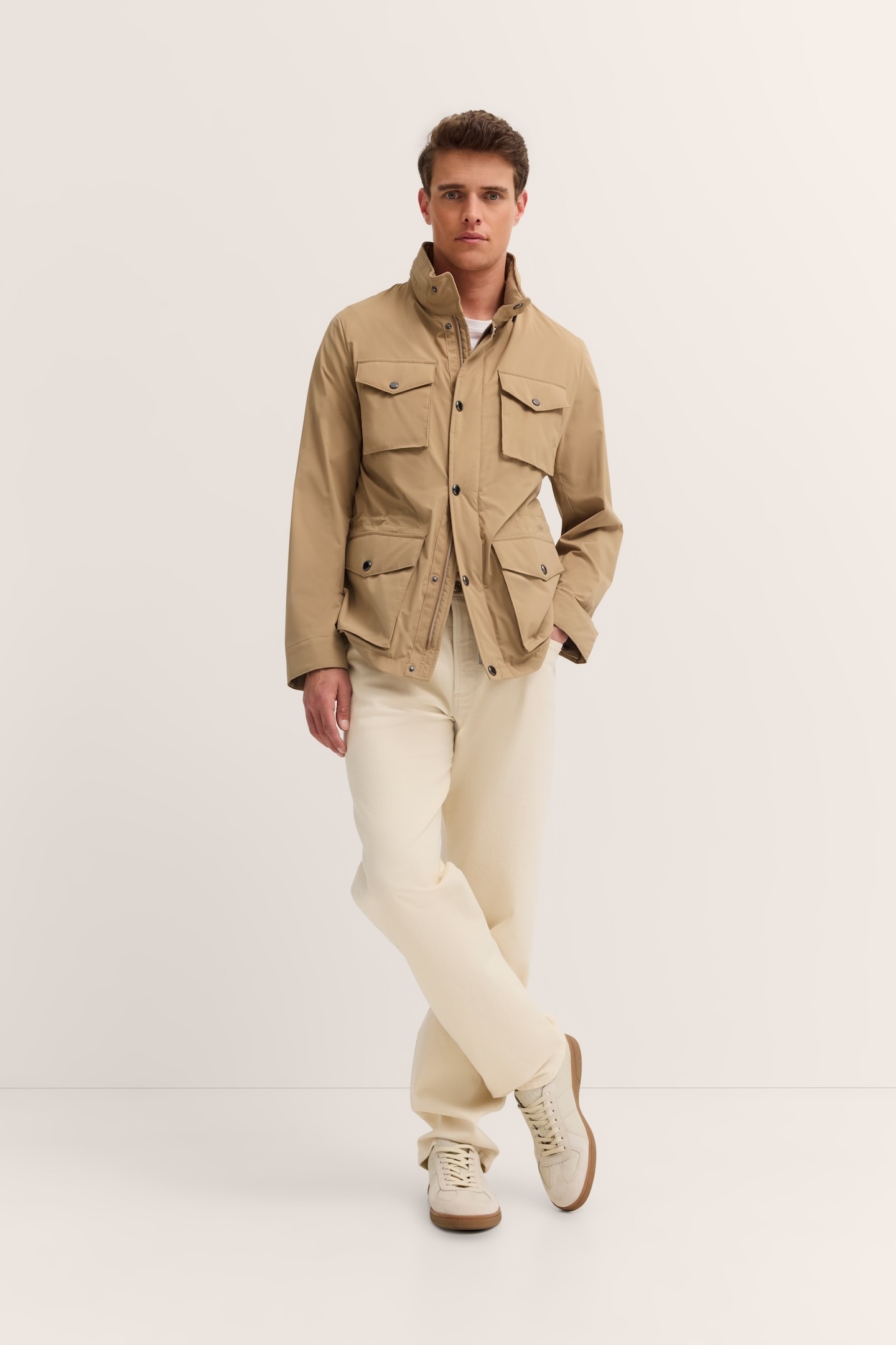 bugatti Fieldjacket »Regular Fit«, mit Kapuze, mit Stretch, Kapuze & Stehkragen