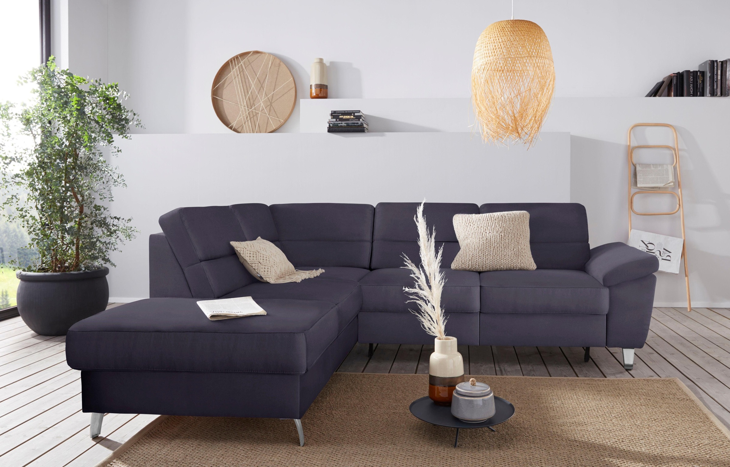 sit&more Ecksofa »Sorano L-Form«, wahlweise mit Bettfunktion und Bettkasten günstig online kaufen