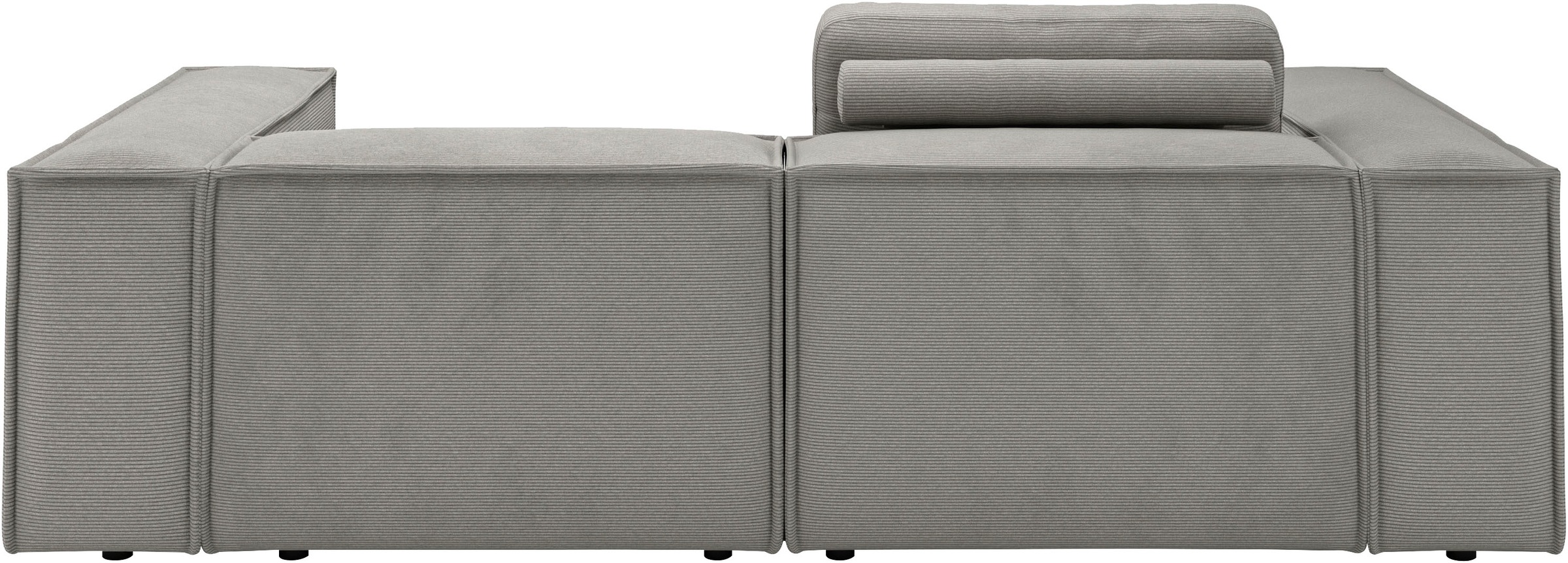 Places of Style Ecksofa »Watertown, kompakte L-Form, 246 cm breite für kleinere Räume«, modernes Ecksofa mit Feincordbezug, platzsparend & bequem