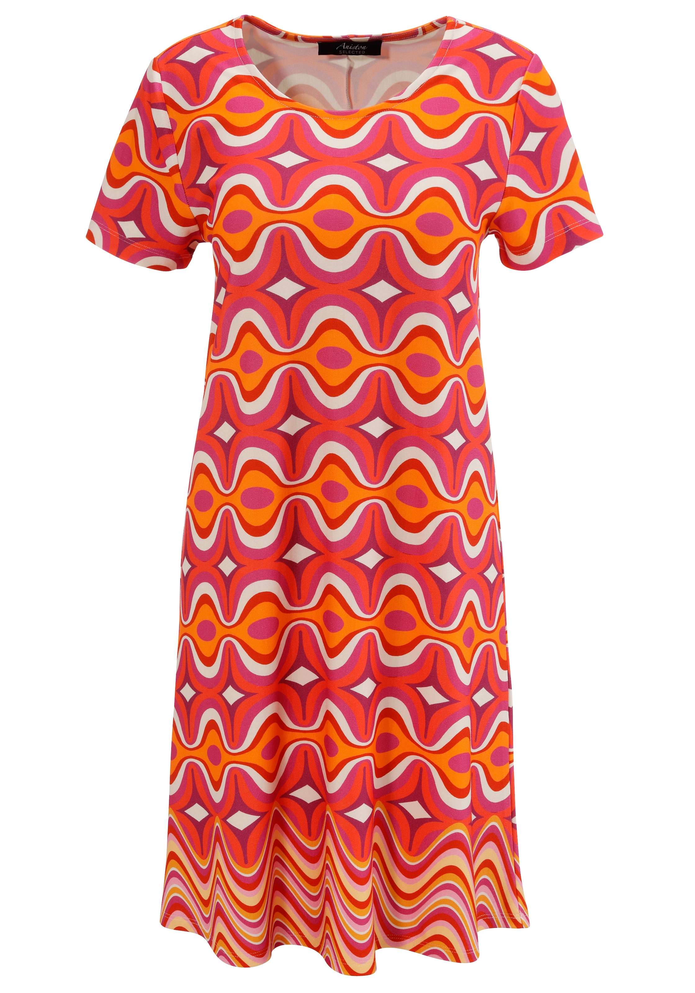 Aniston SELECTED Jerseykleid, in leichter A-Linien-Form