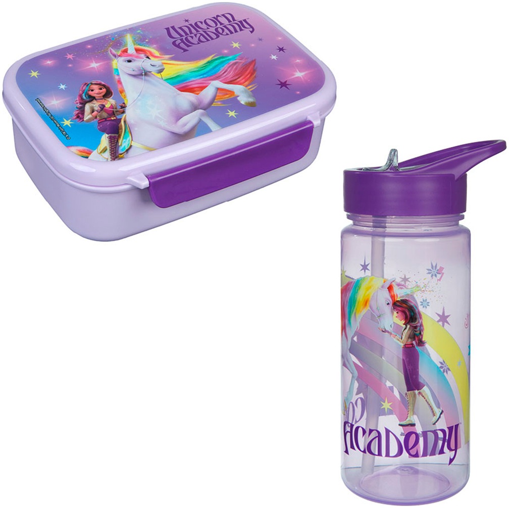 Scooli Lunchbox »Brotzeitdose + Flasche, Unicorn Academy«, (2 tlg.), mit Tr günstig online kaufen