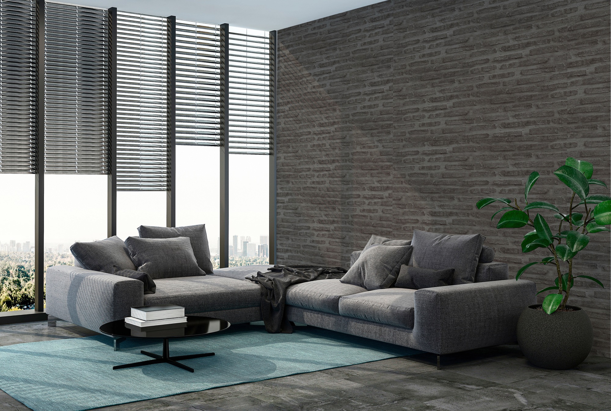 living walls Vliestapete »New Walls Loft Living in Vintage Backstein Optik«, gemustert-Motiv-abstrakt, Tapete Stein Tapeten Wohnzimmer Schlafzimmer Küche modern Design Optik