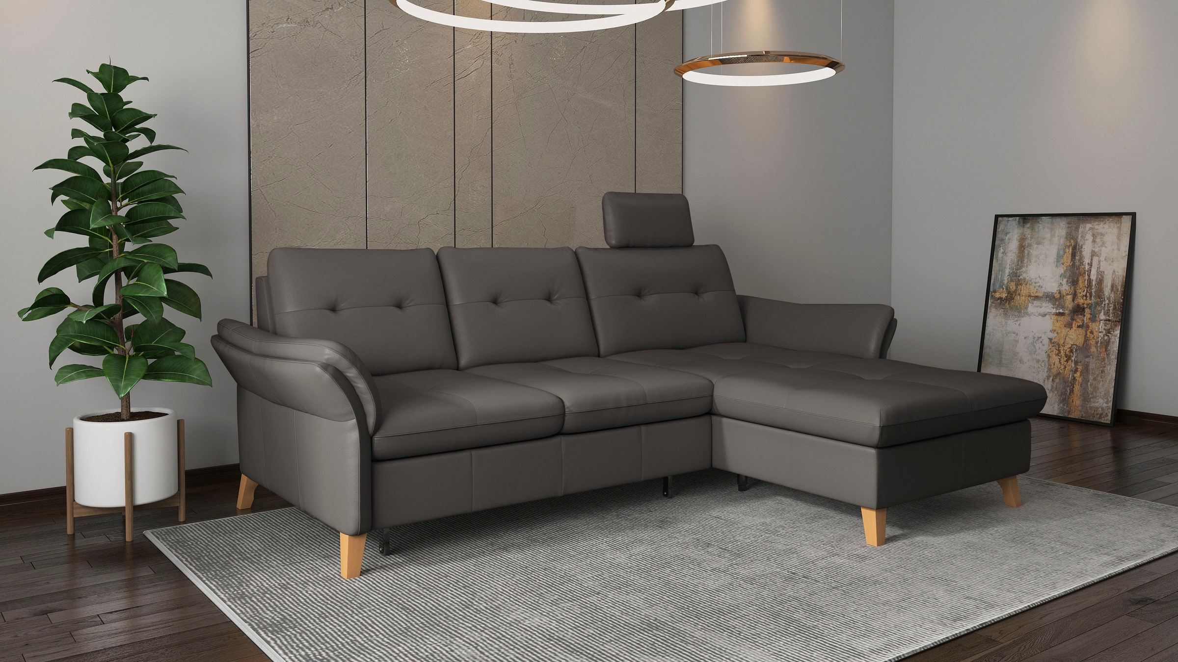 sit&more Ecksofa »Göteborg«, Sitztiefenverstellung und Federkern, wahlweise günstig online kaufen