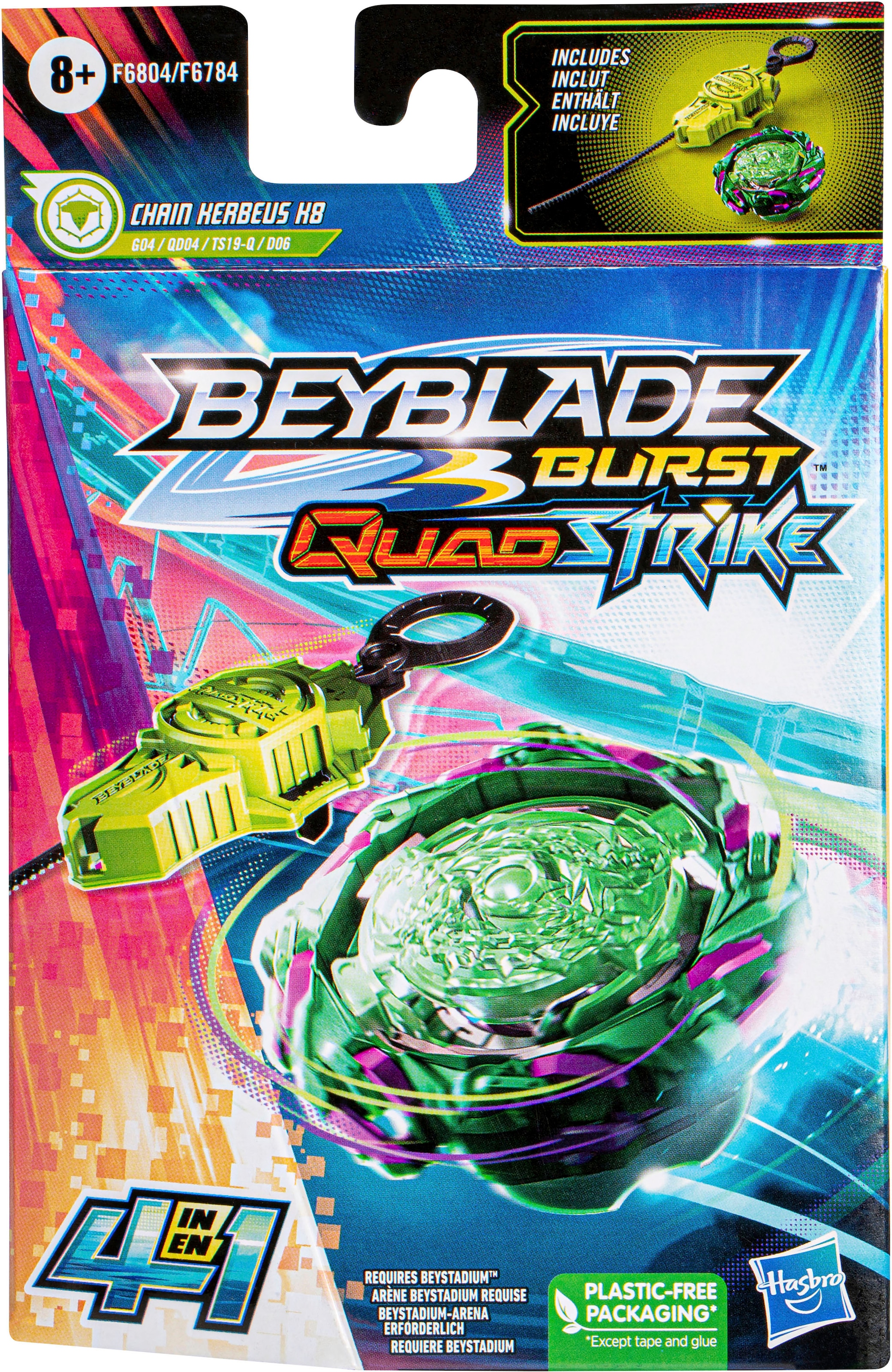 Hasbro Speed-Kreisel »Beyblade Burst Quadstrike Chain Kerbeus«