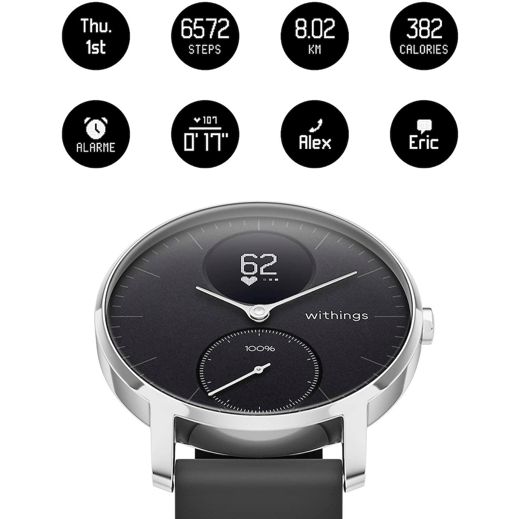 Withings Fitnessuhr »Activité STEEL HR (36 mm)«