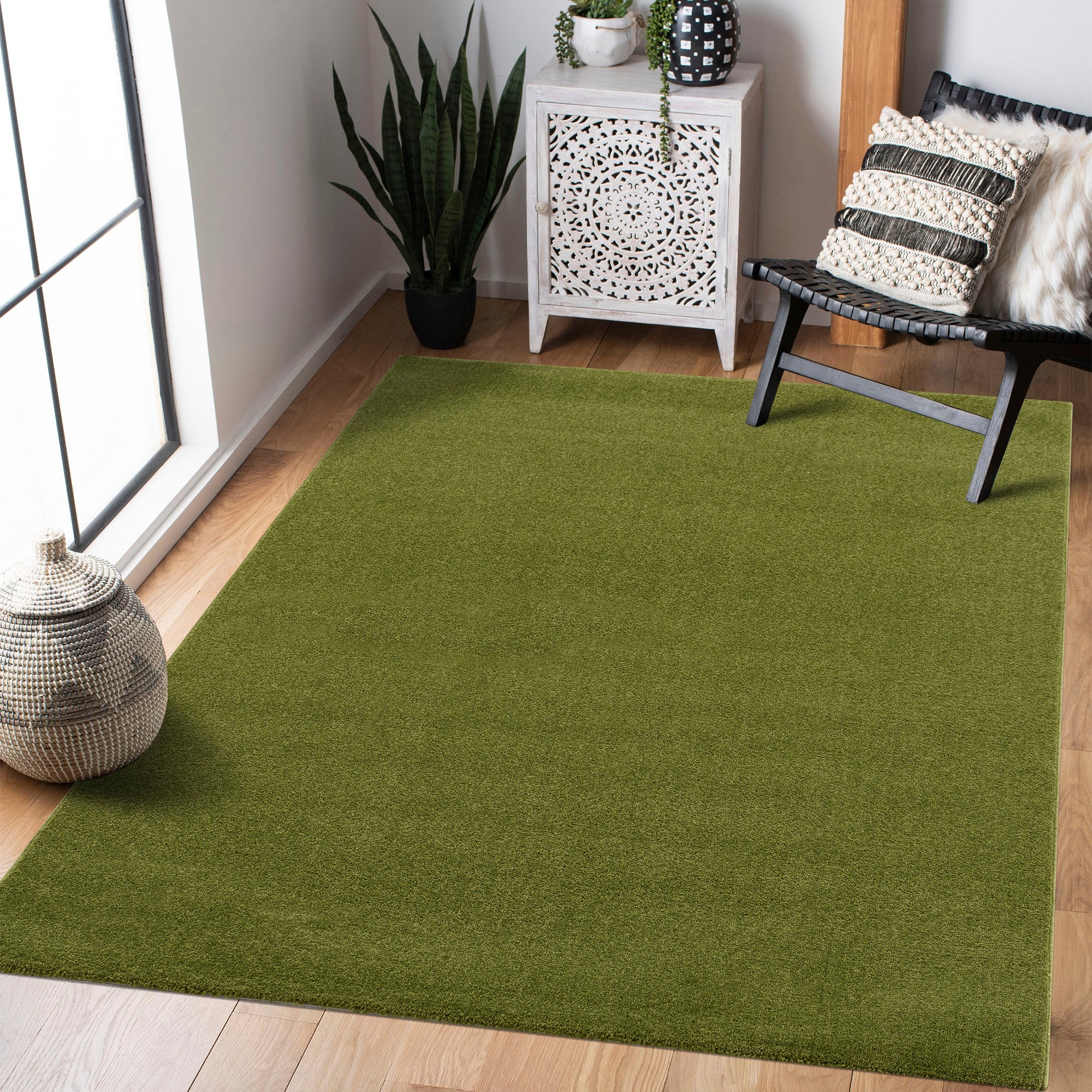Sanat Teppich »Uni«, rechteckig, 13 mm Höhe, robuster Kurzflorteppich, groß günstig online kaufen