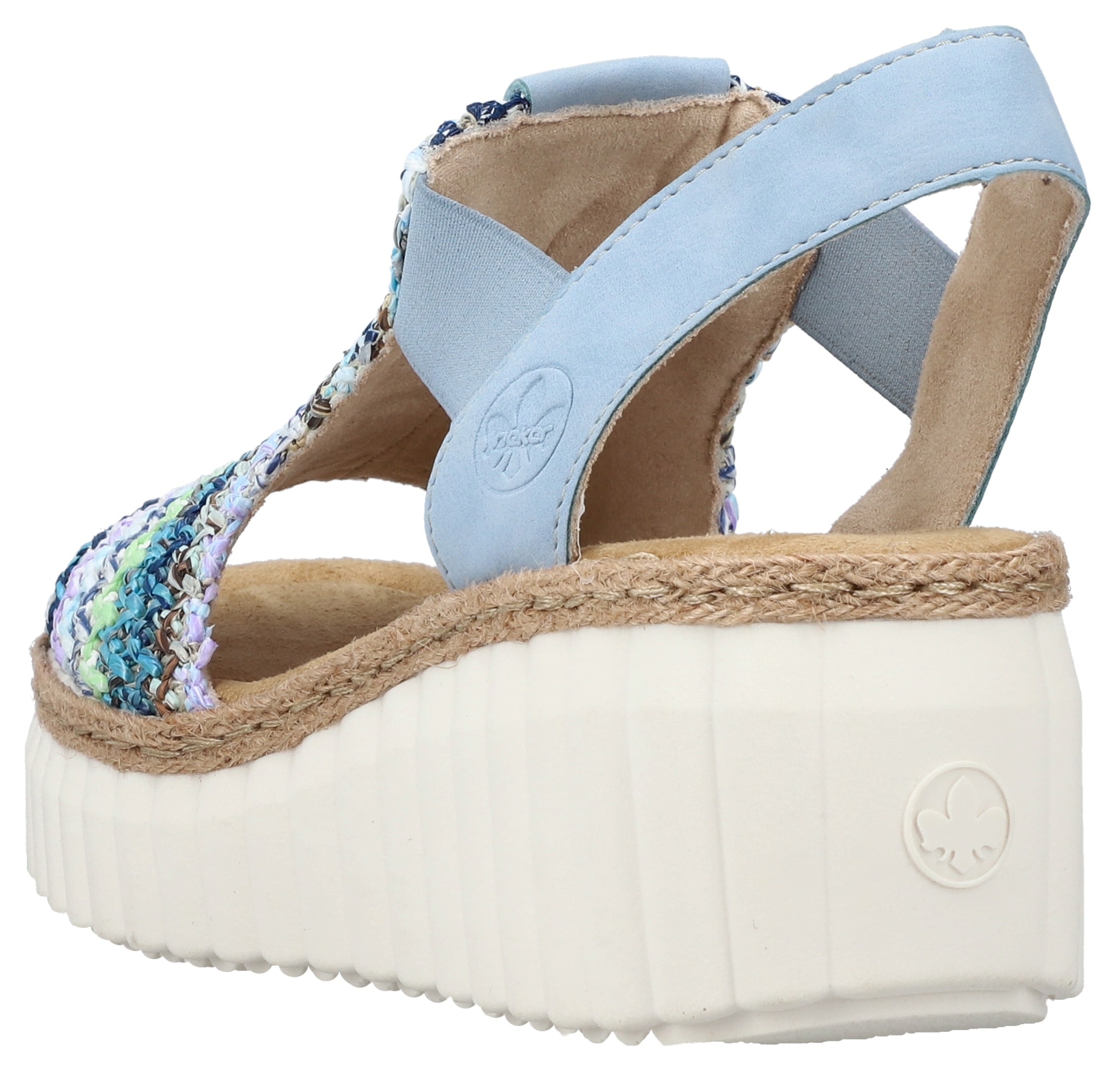 Rieker Plateausandaletten  , Sommerschuh, Sandale, Plateauabsatz, mit Gummizug