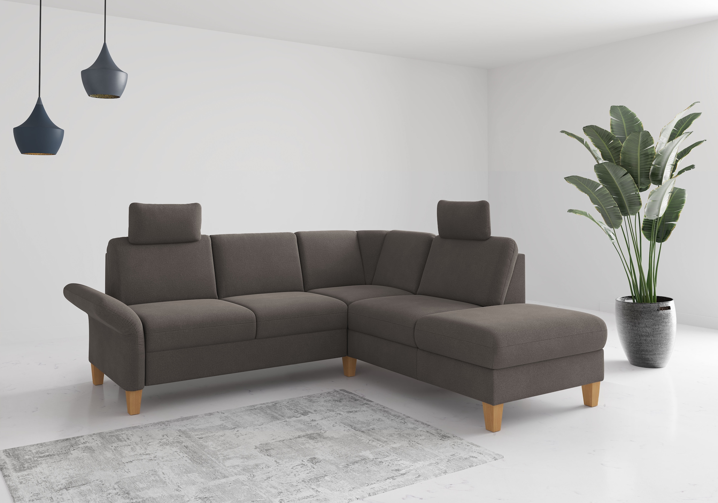 Home affaire Ecksofa »Rochelle«, wahlweise mit Armlverstellung, Klappbett m günstig online kaufen