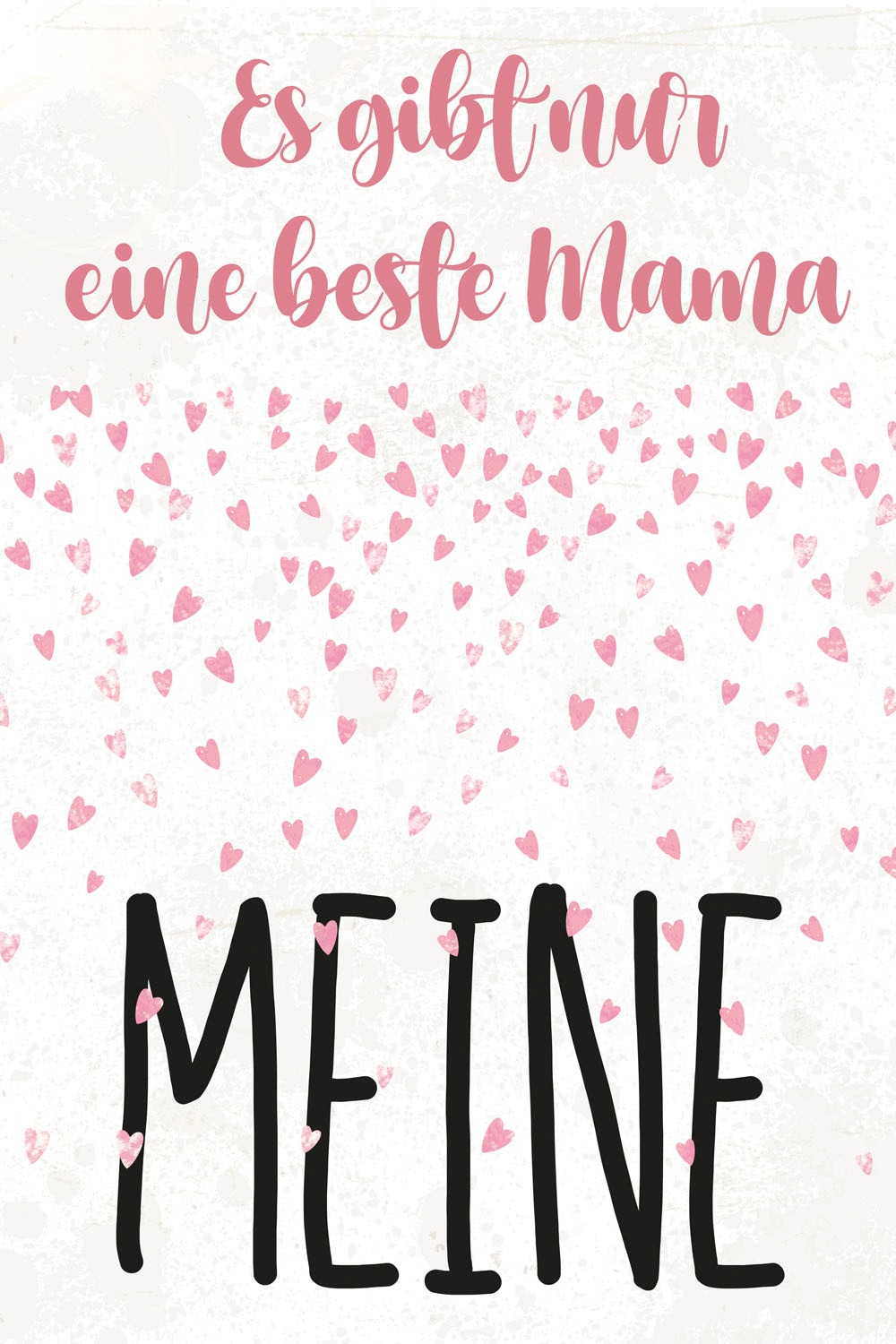 queence Metallbild »Beste Mama«, Schriftzüge-Herzen-Herzbilder, (1 St.), Stahlschild, Blechschild, Beste Mama, Muttertag