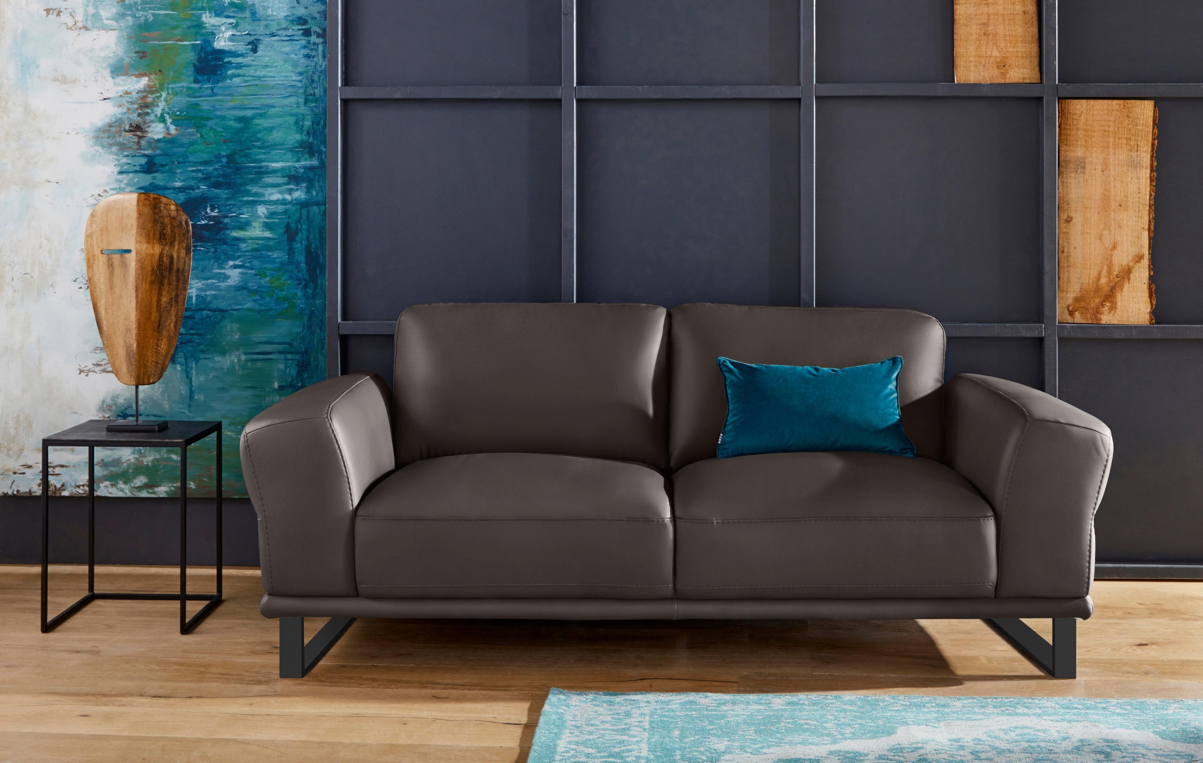 W.SCHILLIG 2-Sitzer »montanaa«, mit Metallkufen in Schwarz pulverbeschichtet, Breite 192 cm