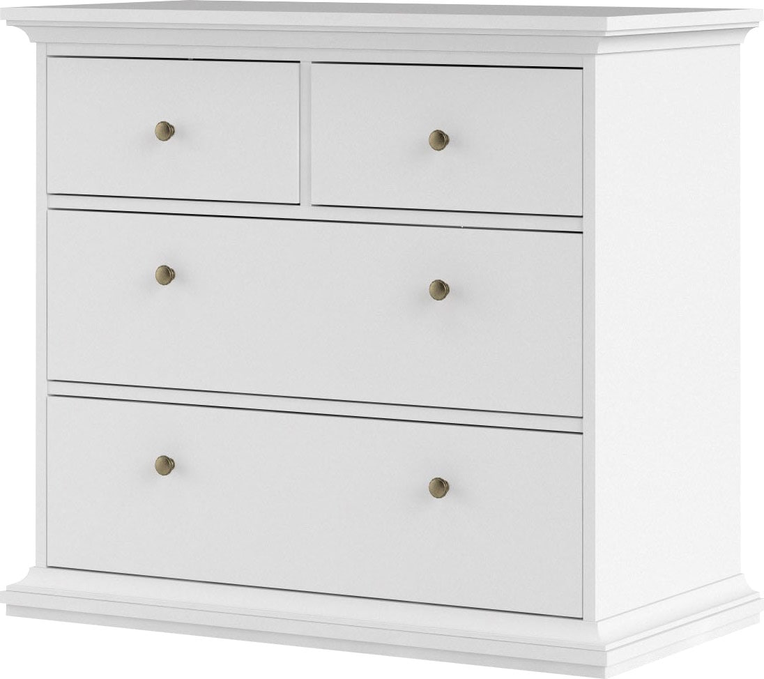 Home affaire Kommode »Paris, Aufbewahrung, Schubladenschrank, Stauraum«, mit 4 Schubladen, Breite 96 cm, Höhe 87 cm