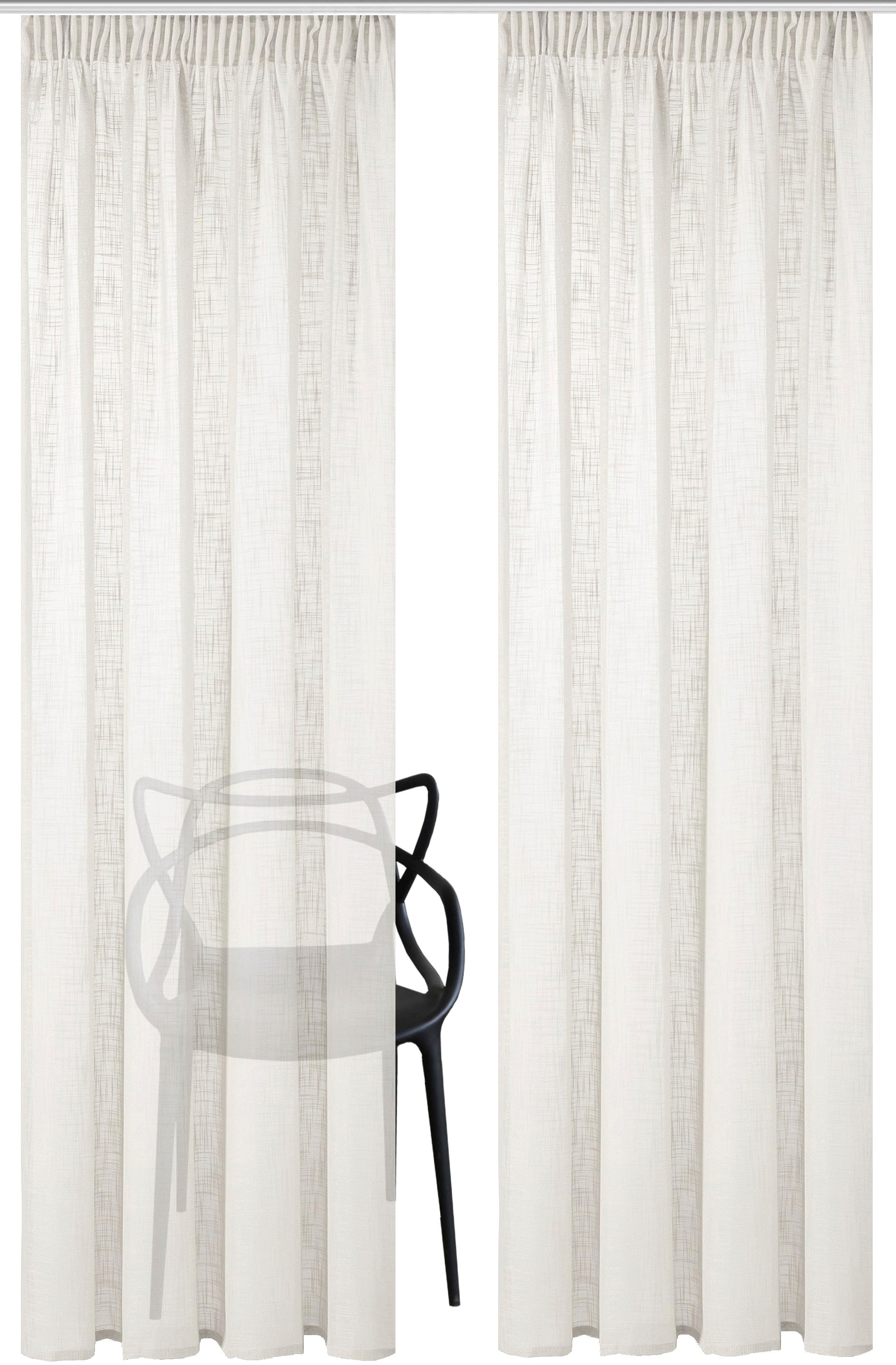 Home Basics Vorhang »SOFTY 2er Pack«, (2 St.), 2er Pack Kombibandschal SOFTY Uni