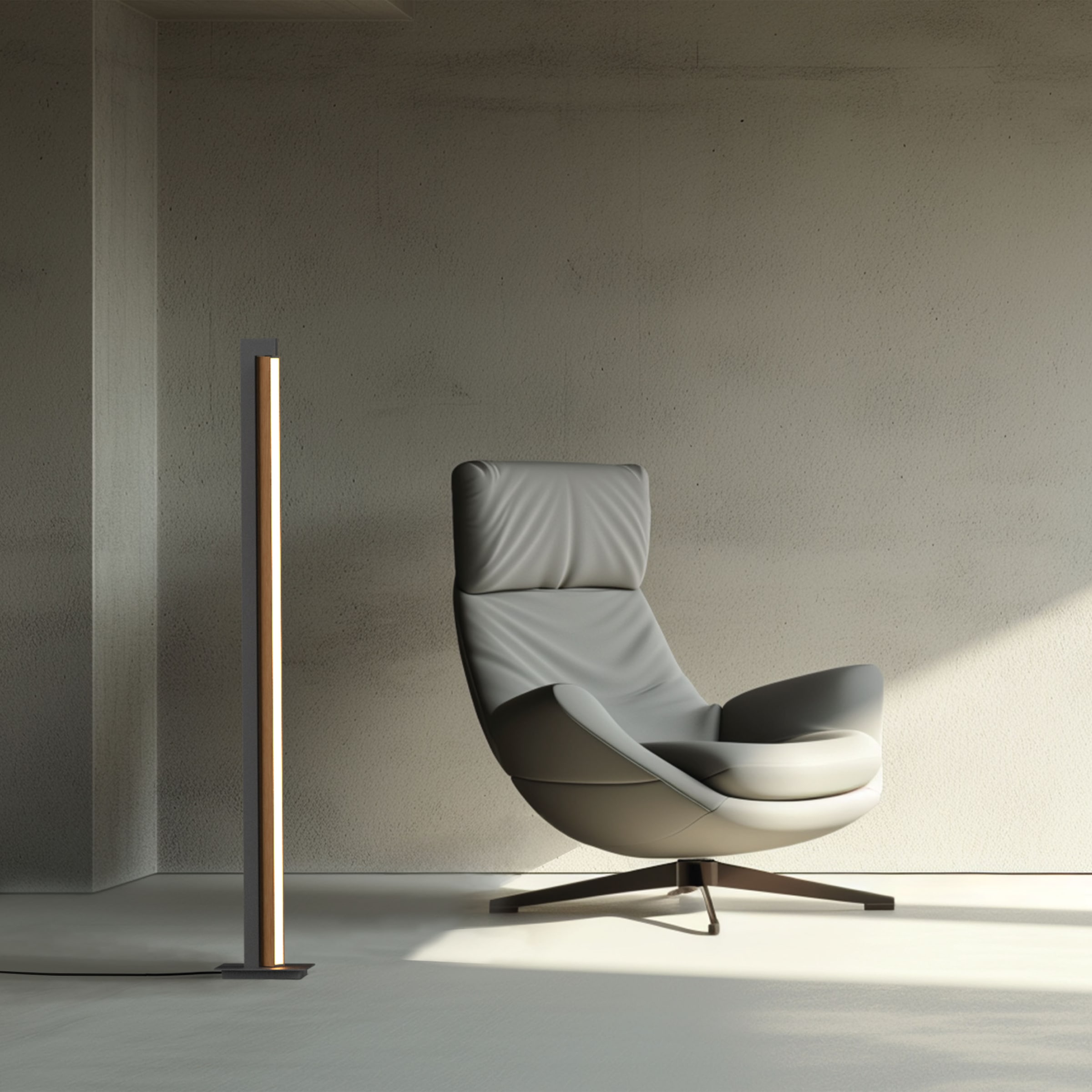 Neuhaus PURE LED Stehlampe »PURE Lines Floor« LED-Board 1 Stk. warmweiß - kaltweiß Lichtquelle bis 180° drehbar, CCT, dimmbar