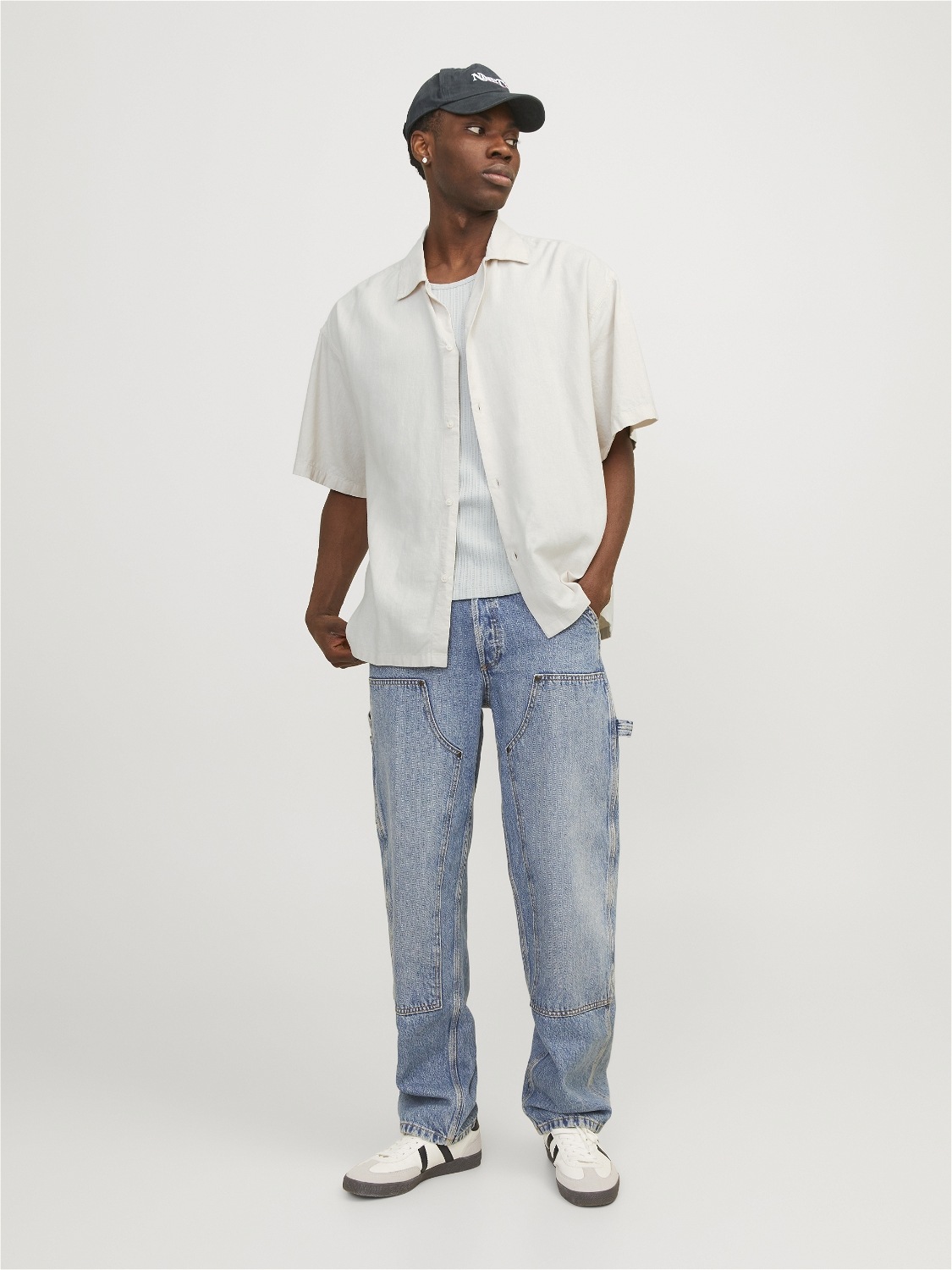 Jack & Jones Kurzarmhemd »JORFARO LINEN OVERSIZED SHIRT SS SN«