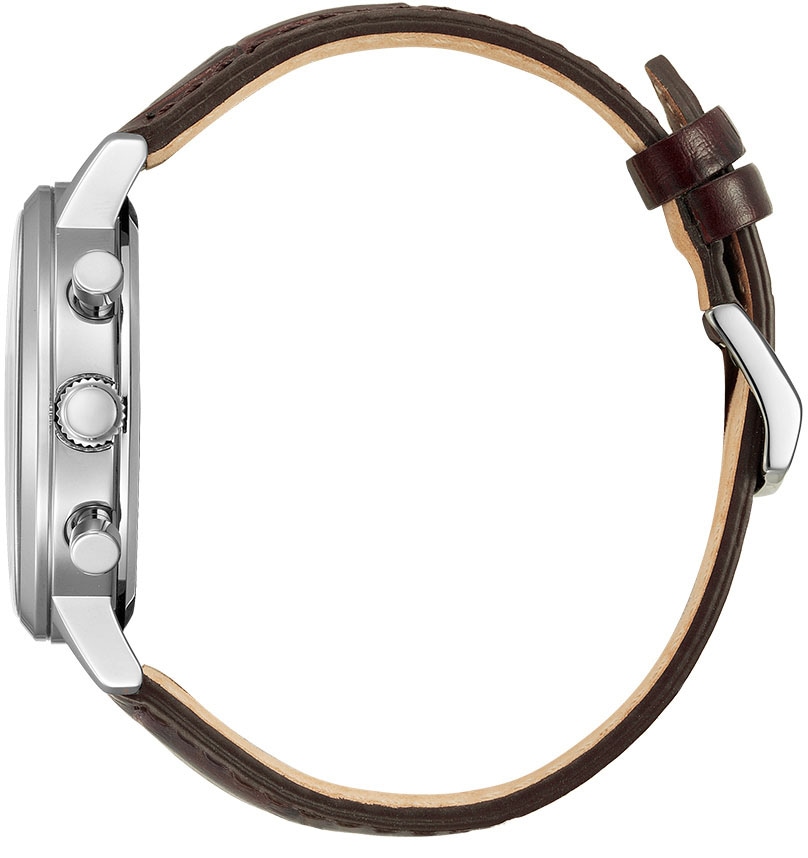 Citizen Chronograph, Armbanduhr, Herrenuhr, Solar, Stoppfunktion, Lederarmband