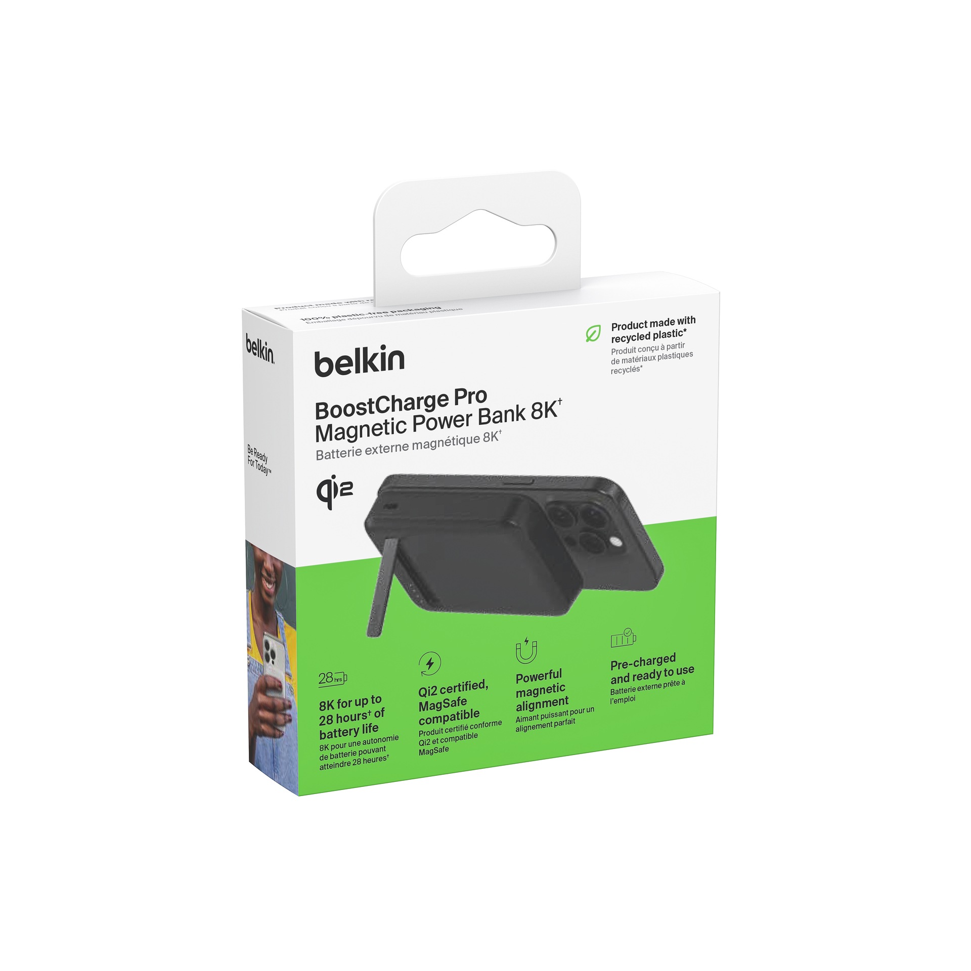 Belkin Powerbank »BoostCharge Pro Qi2 8K«, Belkin BoostCharge Pro Magnetische Powerbank Qi2 8K, magnetisch, kompatibel mit MagSafe