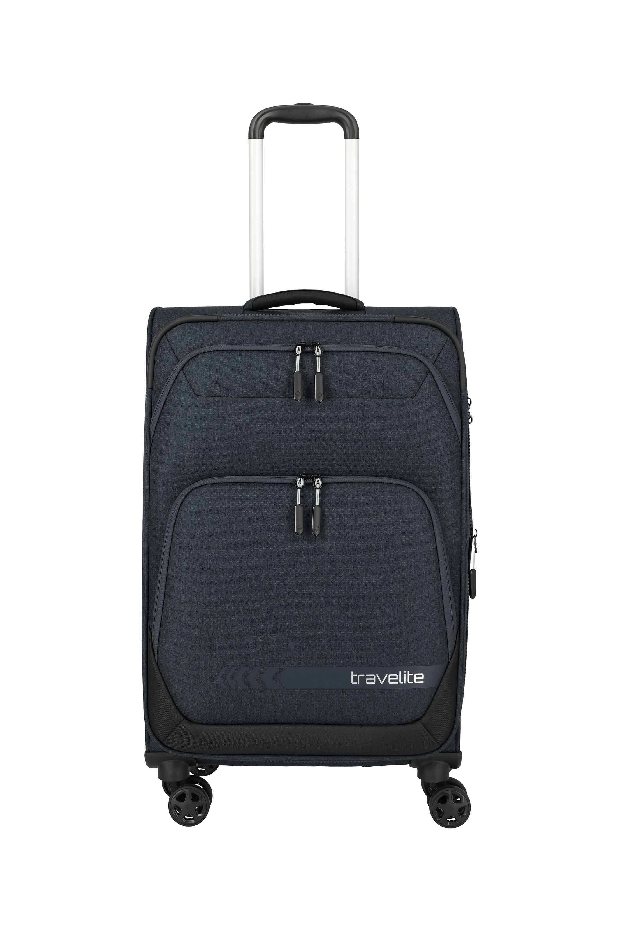 travelite Trolley »KICK OFF Reisekoffer« 69 l 4 Rollen 4 Doppelrollen, Außentaschen und Packgurte – leicht und robust