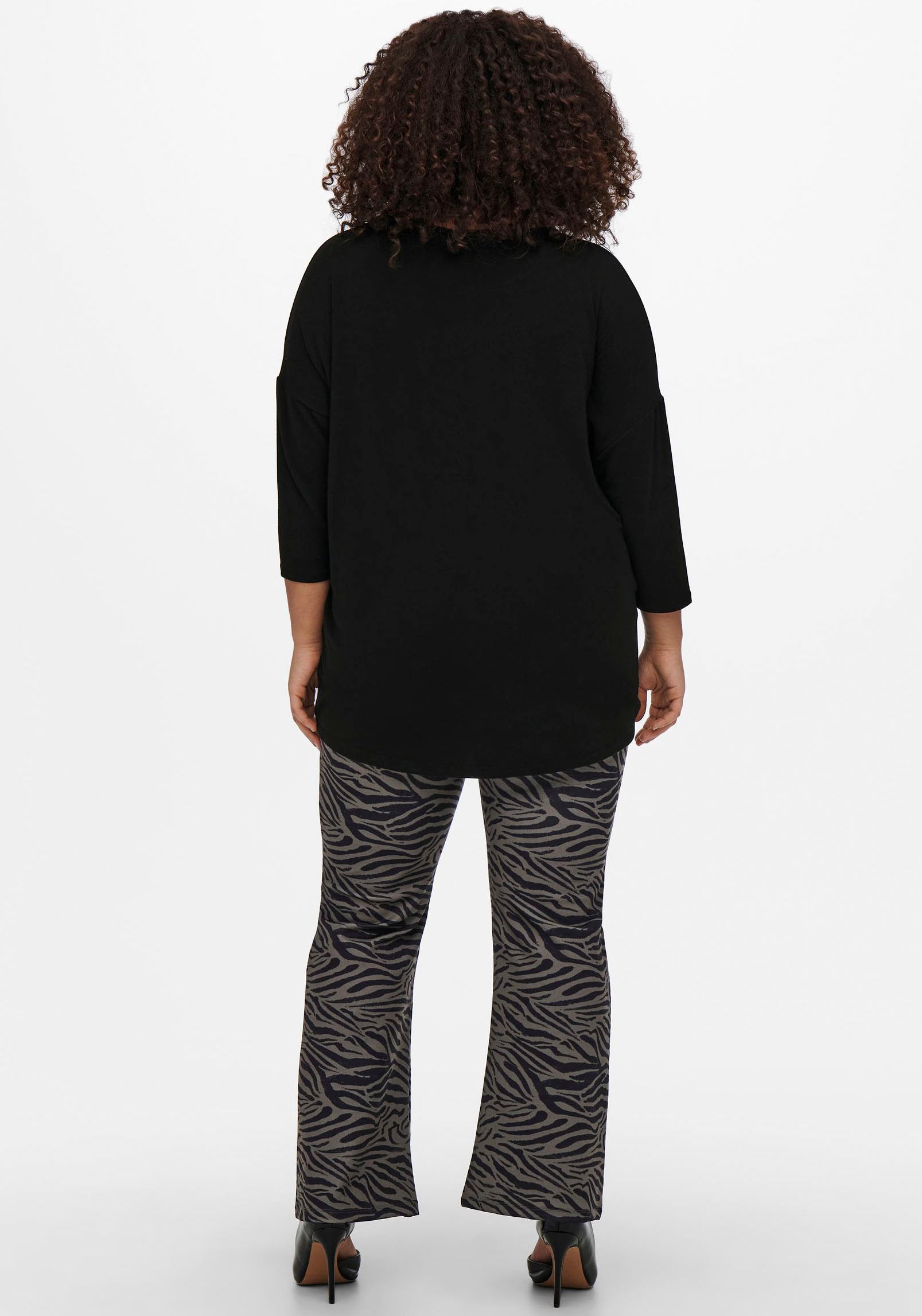 ONLY CARMAKOMA 3/4-Arm-Shirt »CARLAMOUR« aus weichem Materialmix