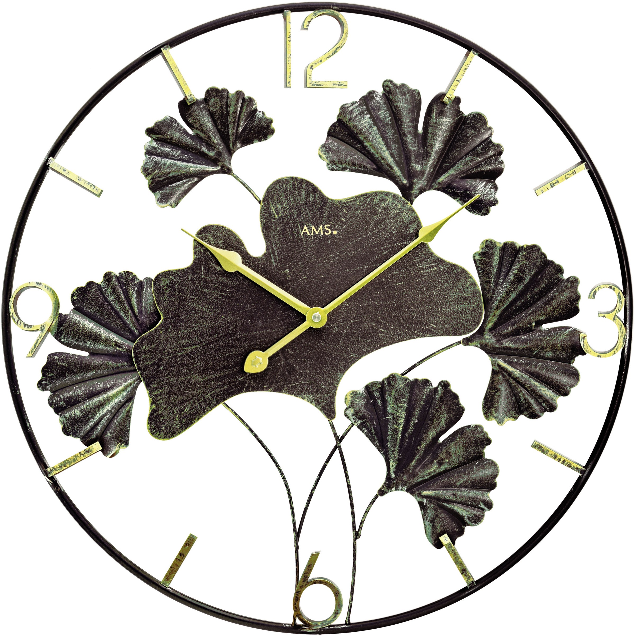 AMS Wanduhr, Quarzuhr, Metall, Wohnzimmer, Esszimmer, Küche, Arbeitszimmer, günstig online kaufen