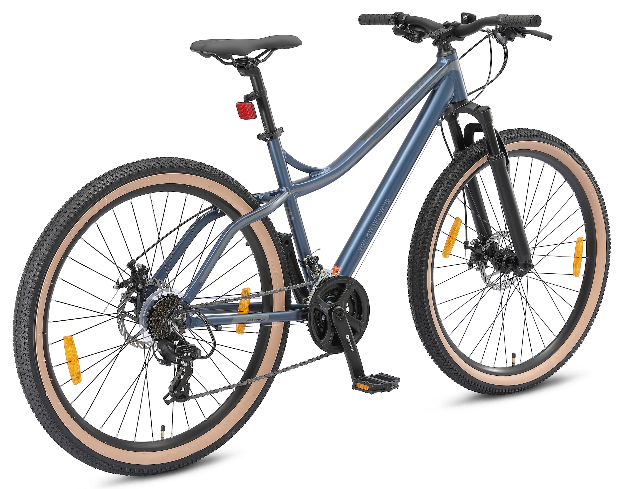Bikestar Mountainbike 21 Gang Shimano RD-TY300 Schaltwerk Kettenschaltung für Damen und Herren, Kettenschaltung