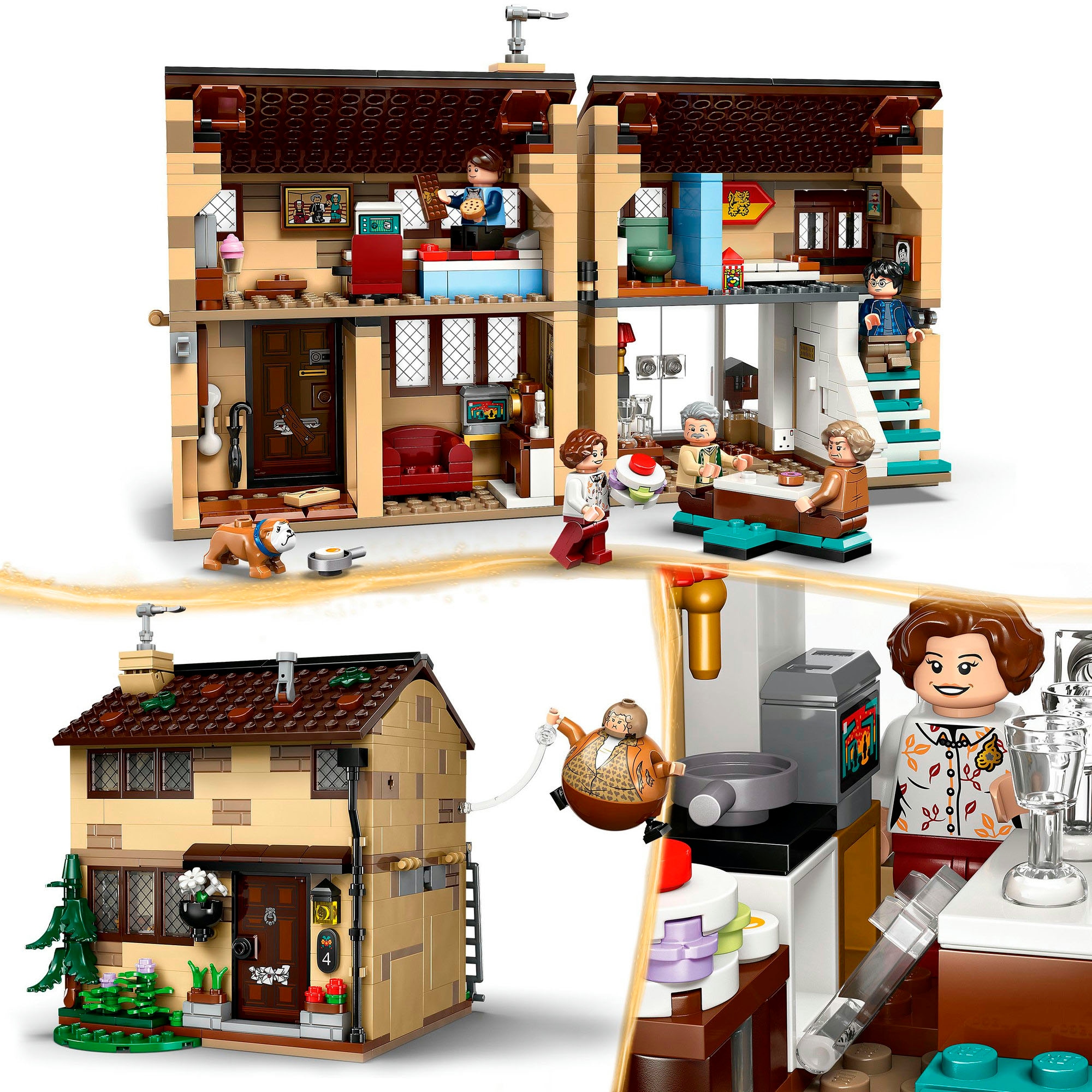 LEGO® Konstruktionsspielsteine »Ligusterweg: Tante Magdas Besuch (76451), LEGO Harry Potter™«, (639 St.), Made in Europe