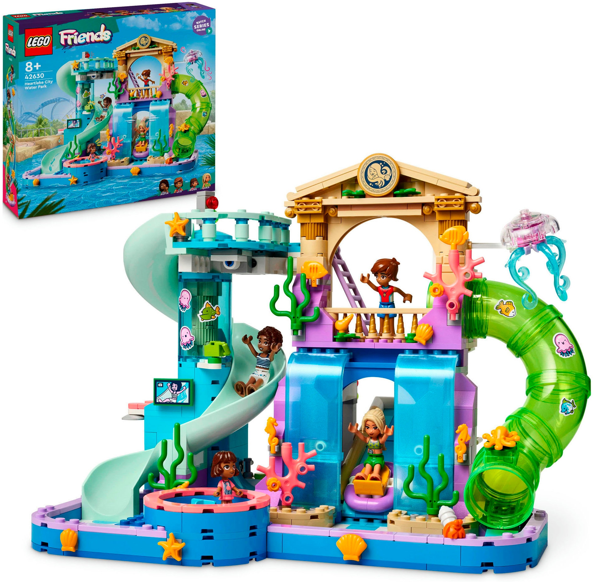 Konstruktionsspielsteine »Heartlake City Wasserpark (42630), LEGO Friends«, (814 St.),...