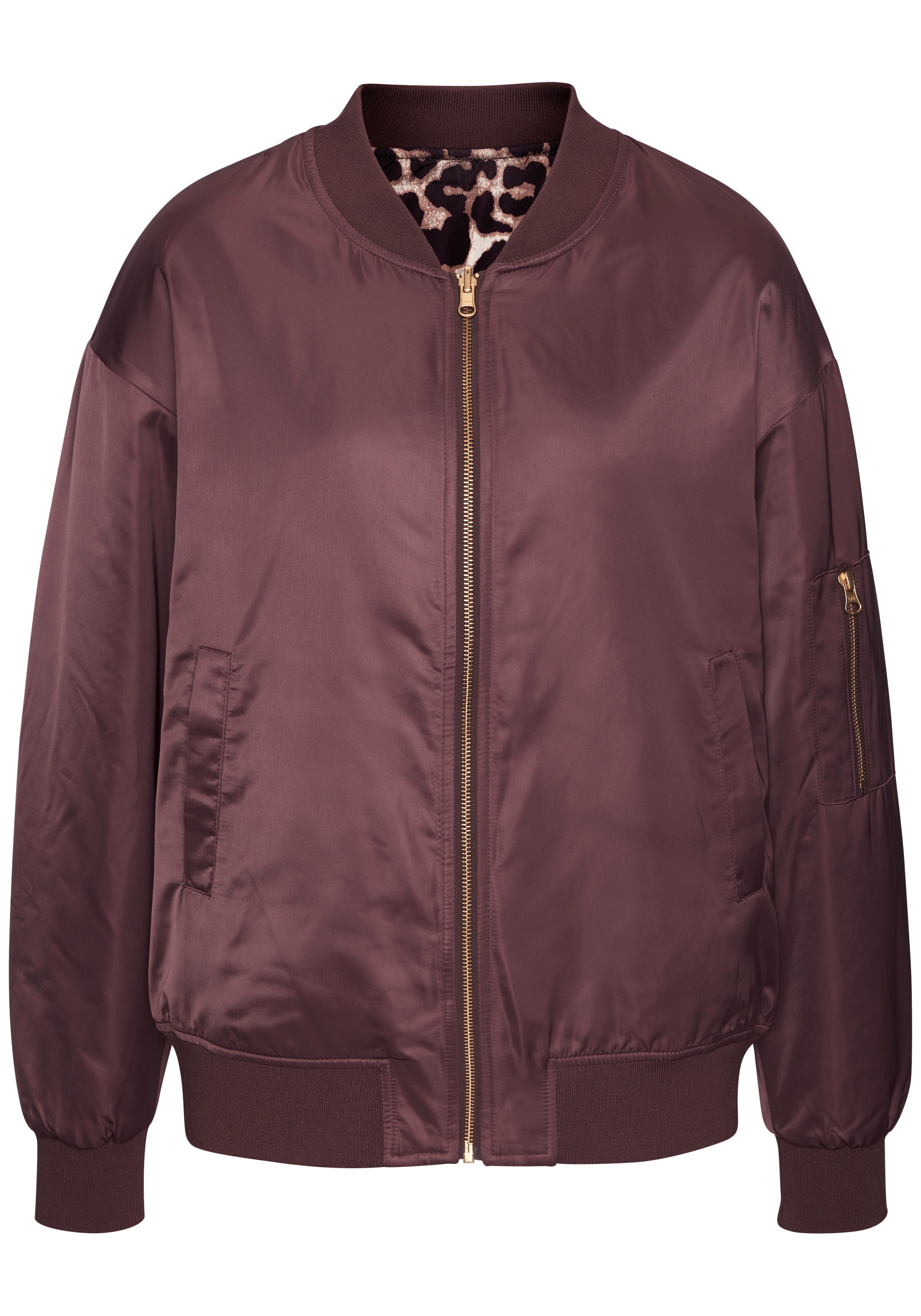 Buffalo Wendejacke mit Uni/Leoprint, Bomberjacke, modisch